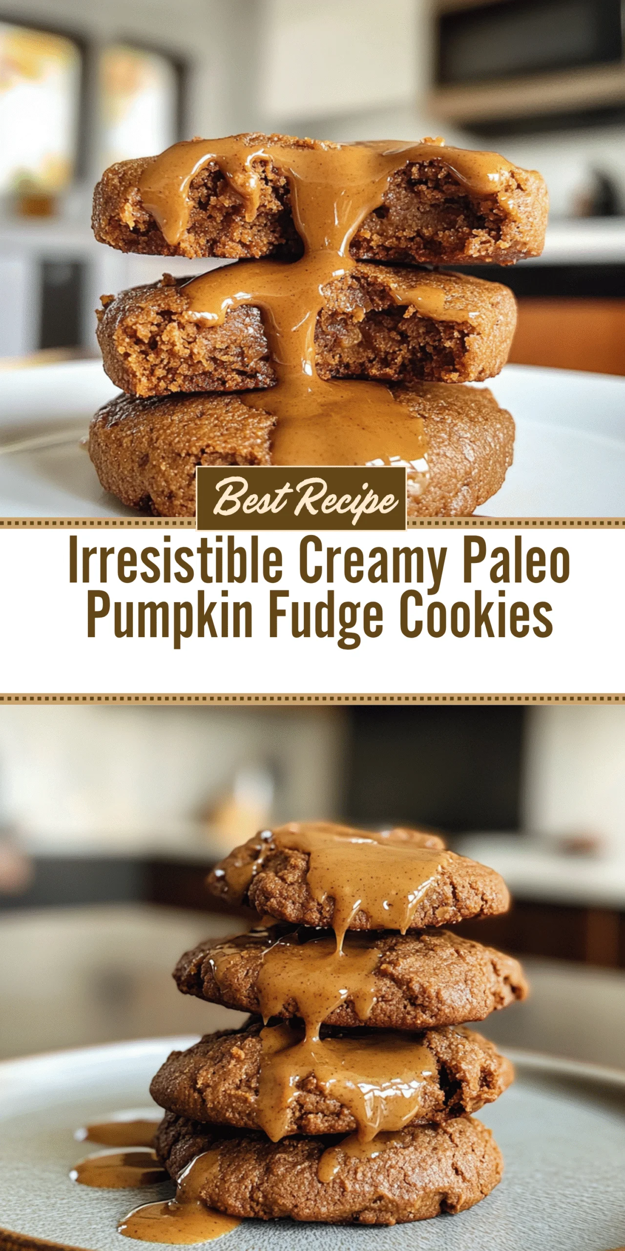 Irresistible Creamy Paleo Pumpkin Fudge Cookies