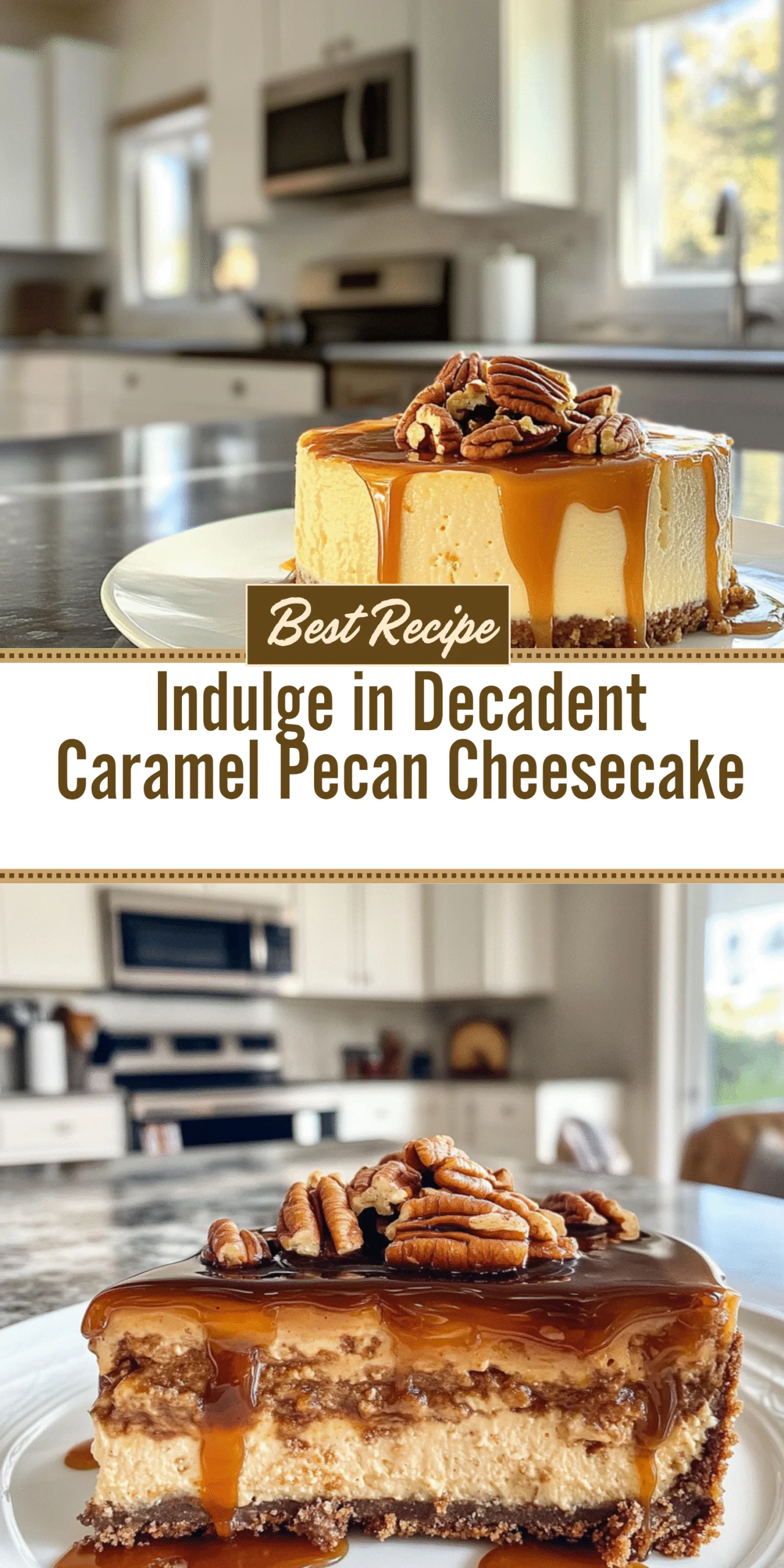 Indulge in Decadent Caramel Pecan Cheesecake