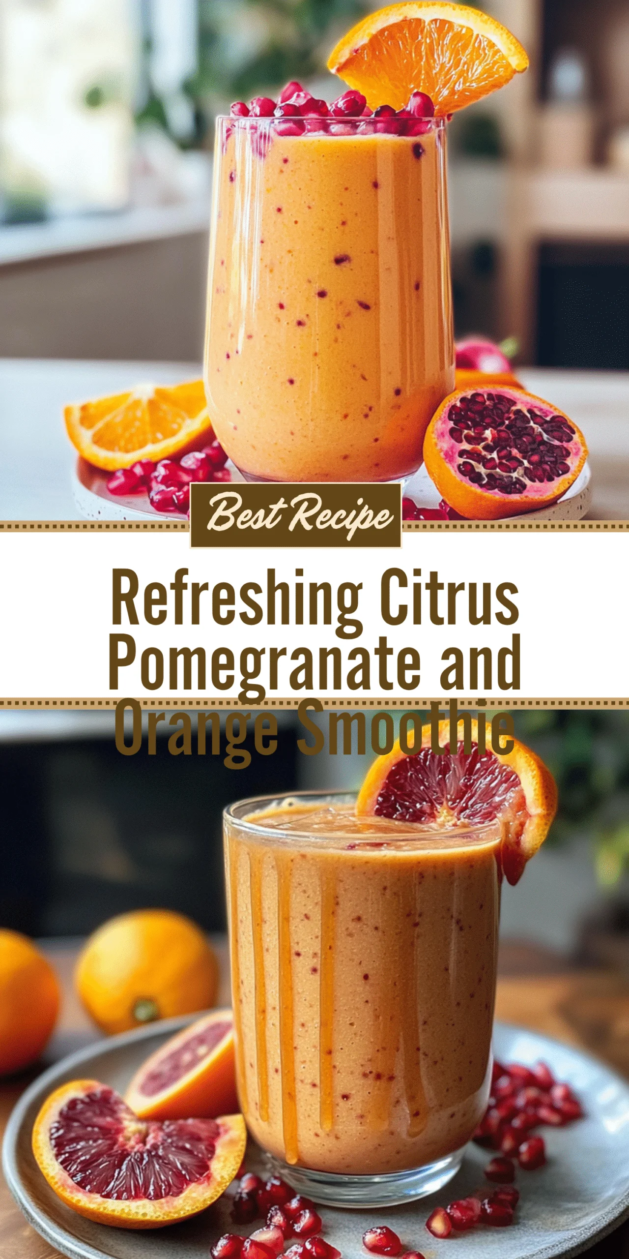 Refreshing Citrus Pomegranate and Orange Smoothie