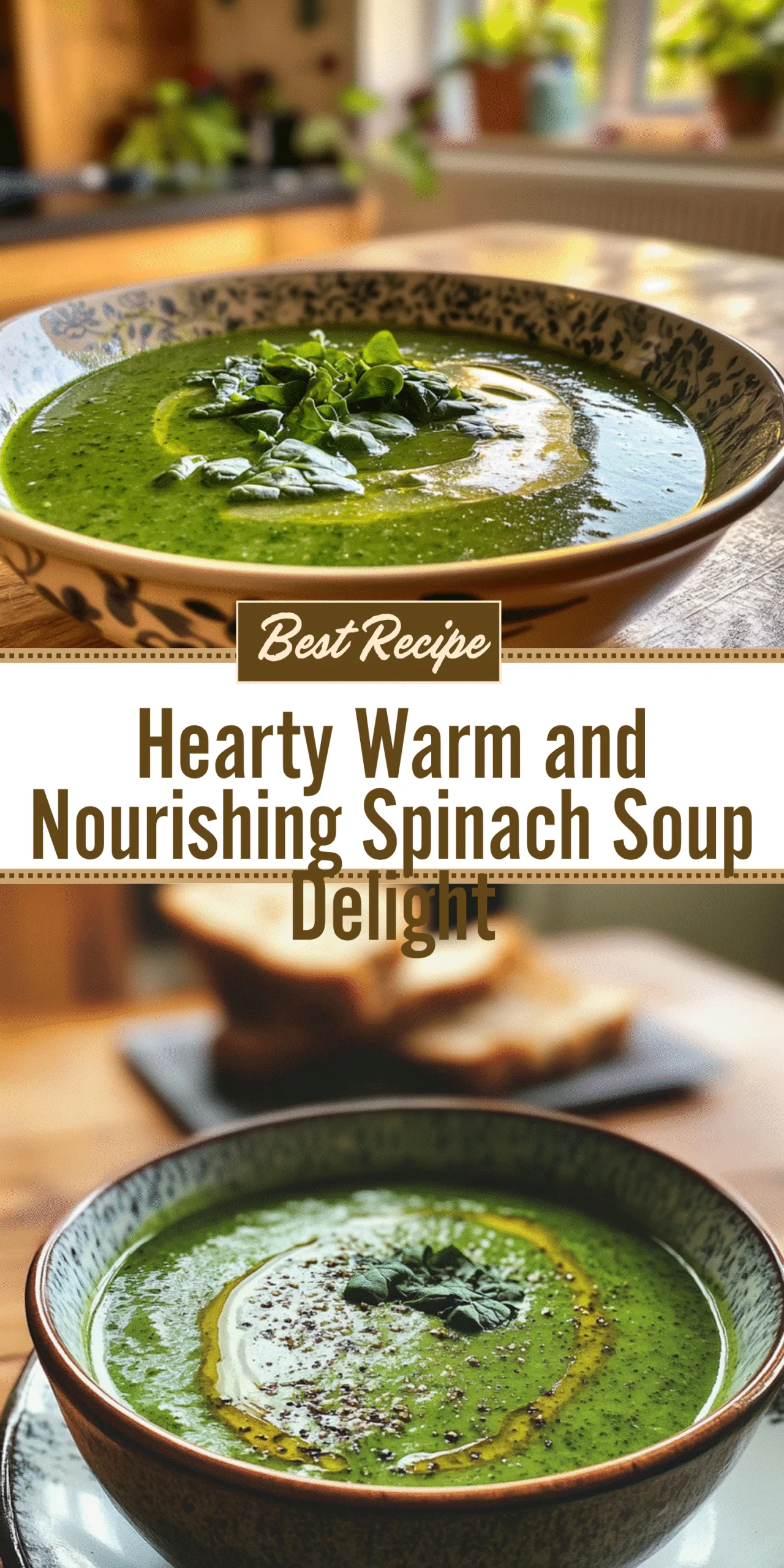 Hearty Warm and Nourishing Spinach Soup Delight