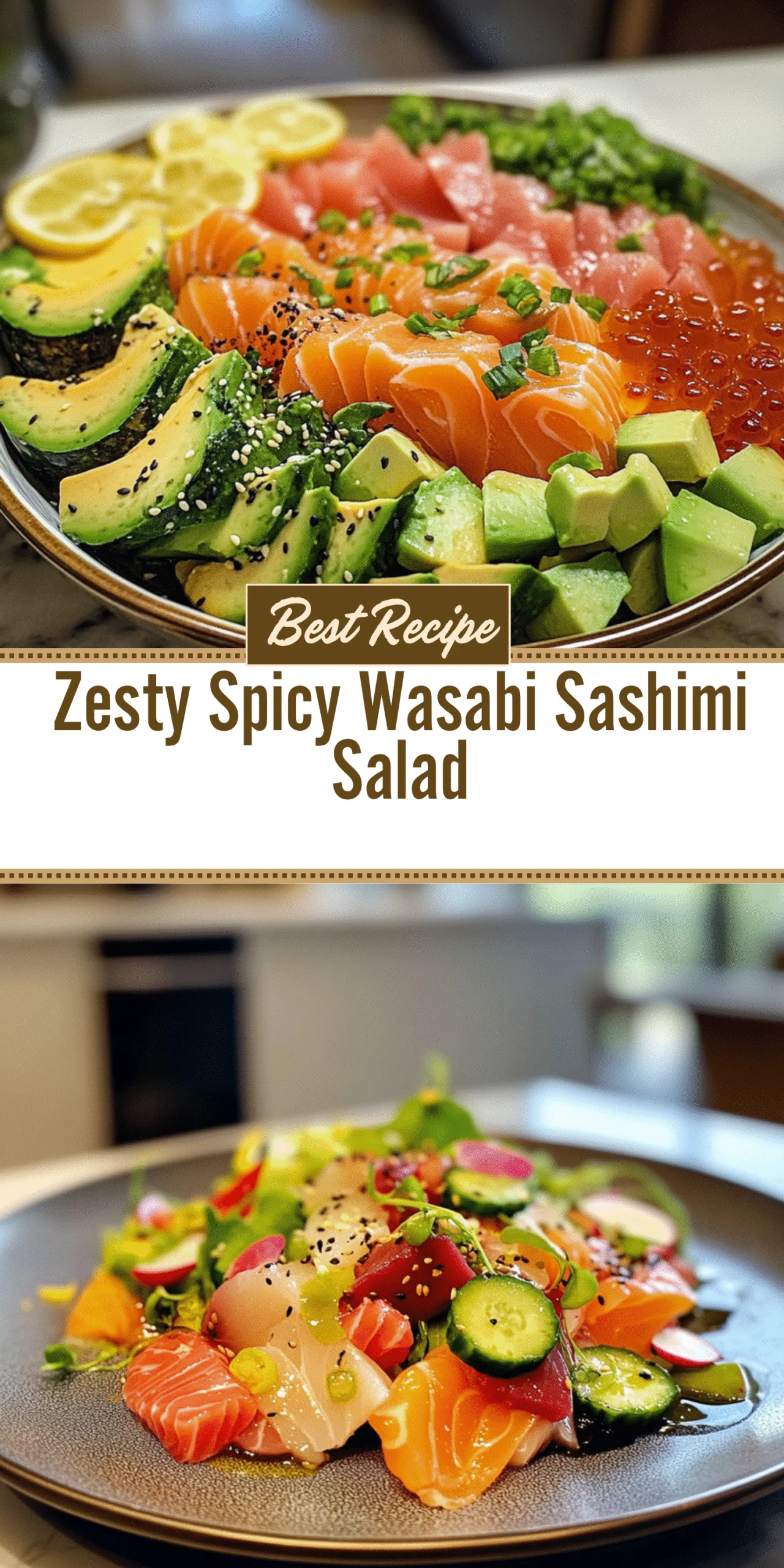 Zesty Spicy Wasabi Sashimi Salad