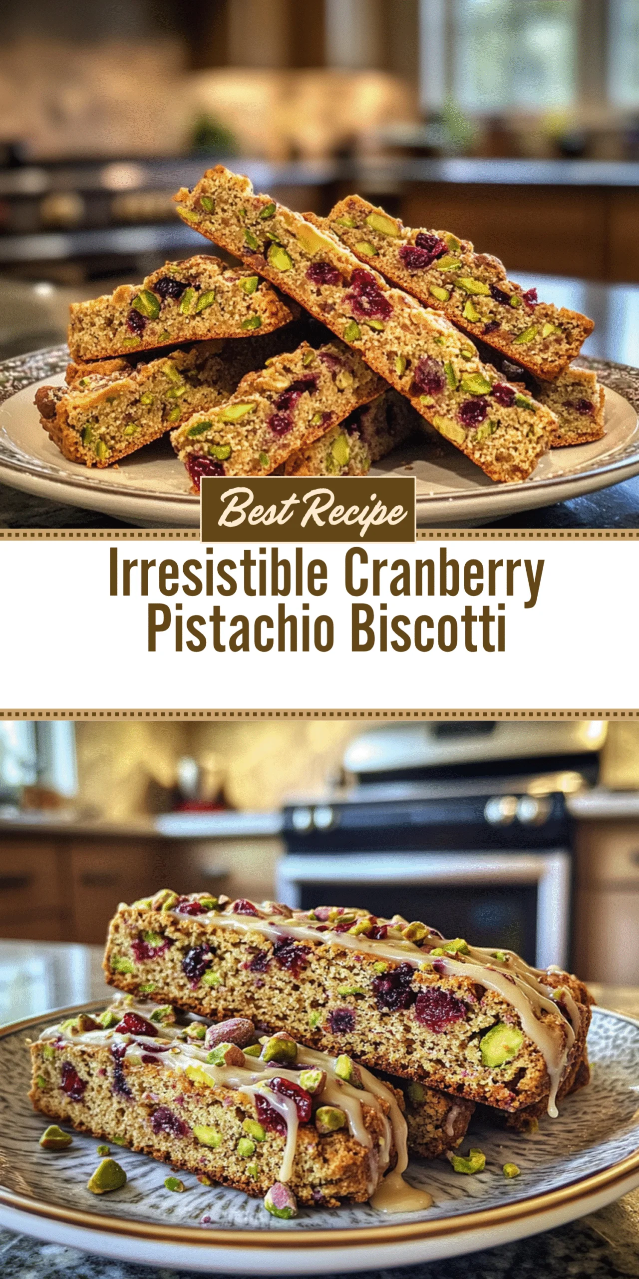 Irresistible Cranberry Pistachio Biscotti