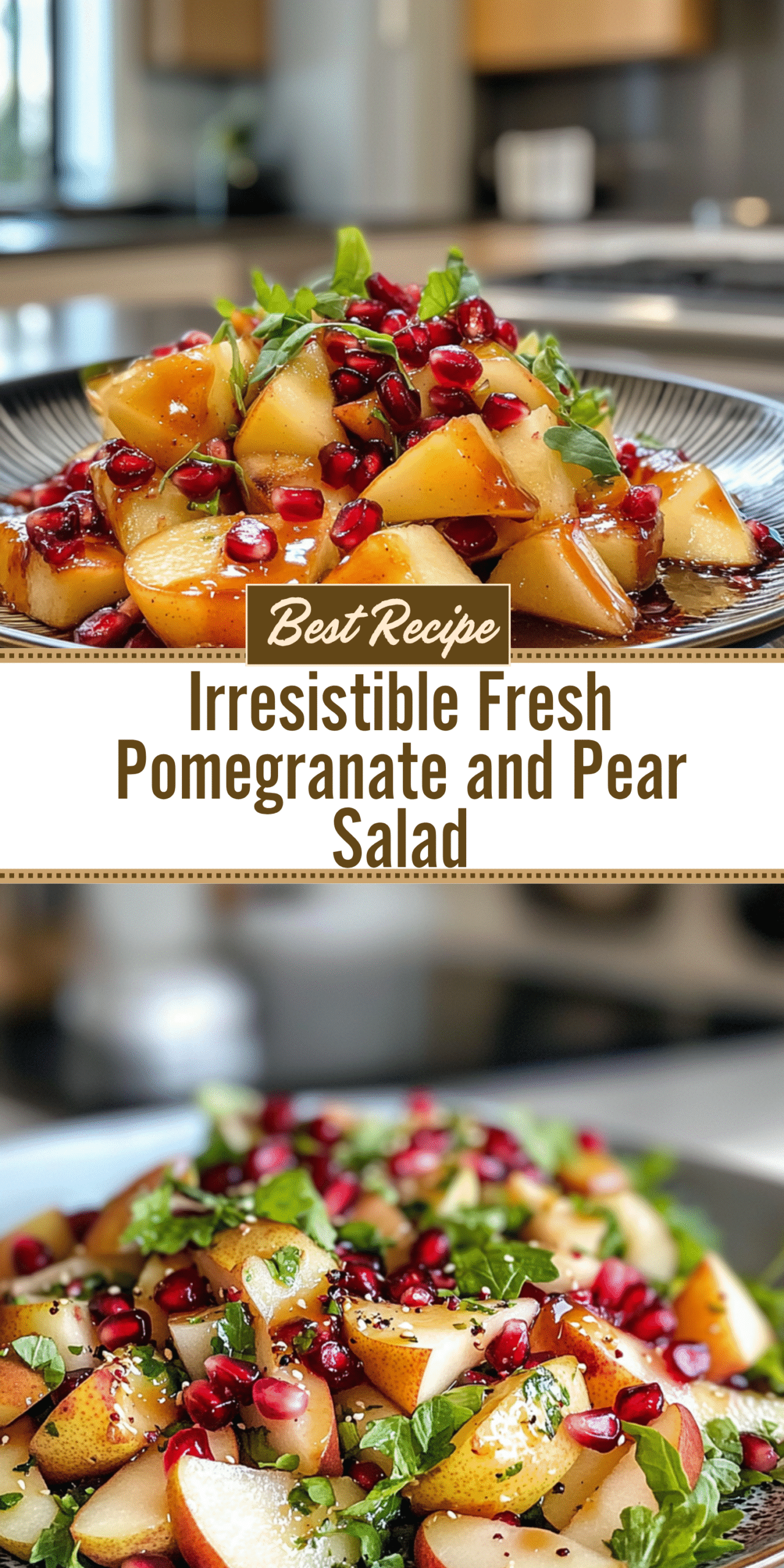 Irresistible Fresh Pomegranate and Pear Salad
