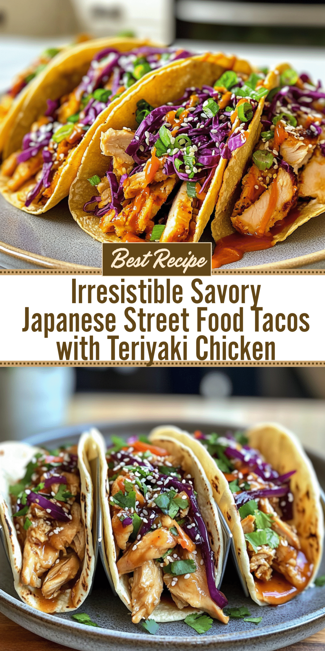 Irresistible Savory Japanese Street Food Tacos with Teriyaki Chicken