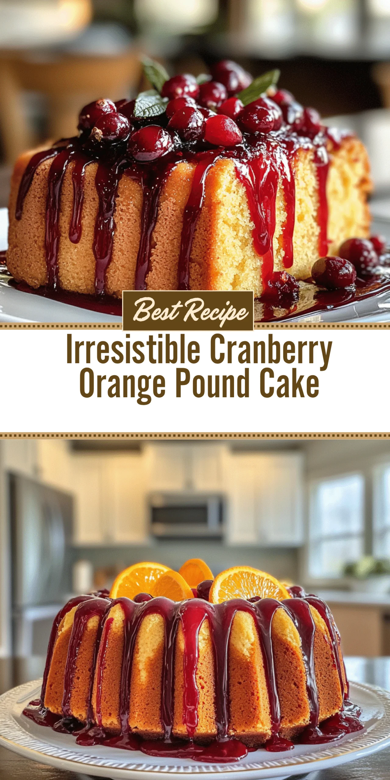 Irresistible Cranberry Orange Pound Cake