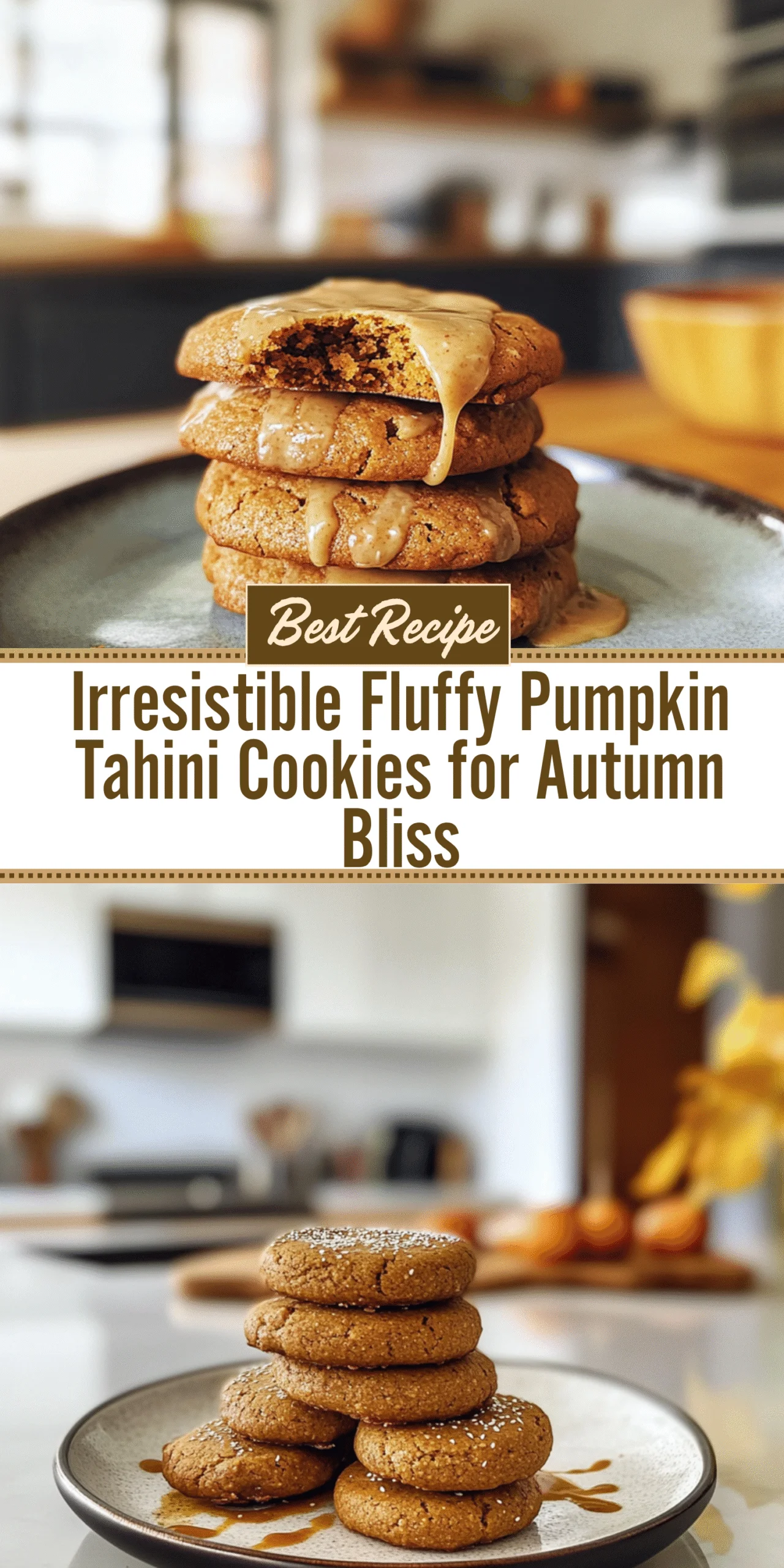 Irresistible Fluffy Pumpkin Tahini Cookies for Autumn Bliss