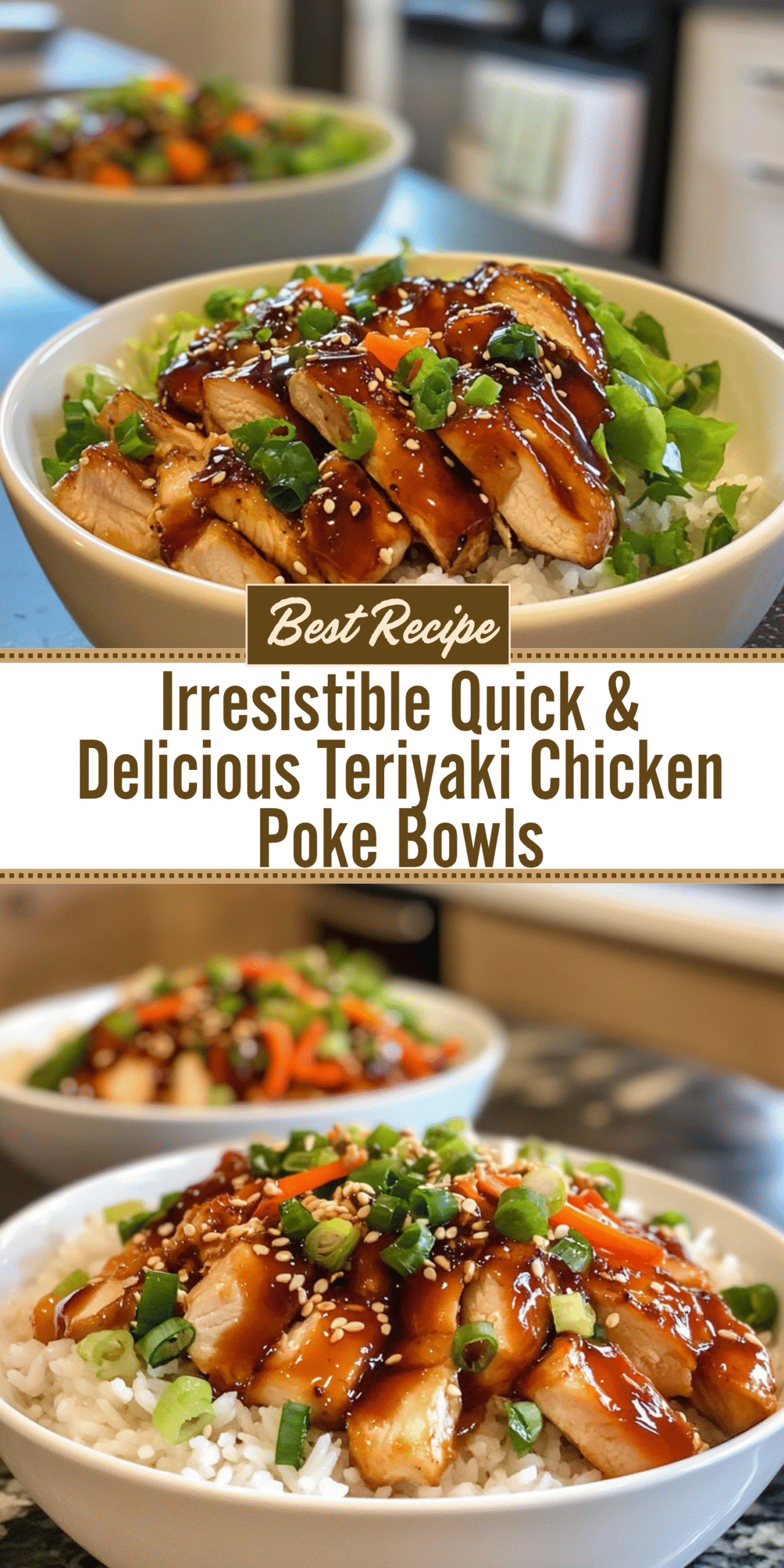 Irresistible Quick & Delicious Teriyaki Chicken Poke Bowls