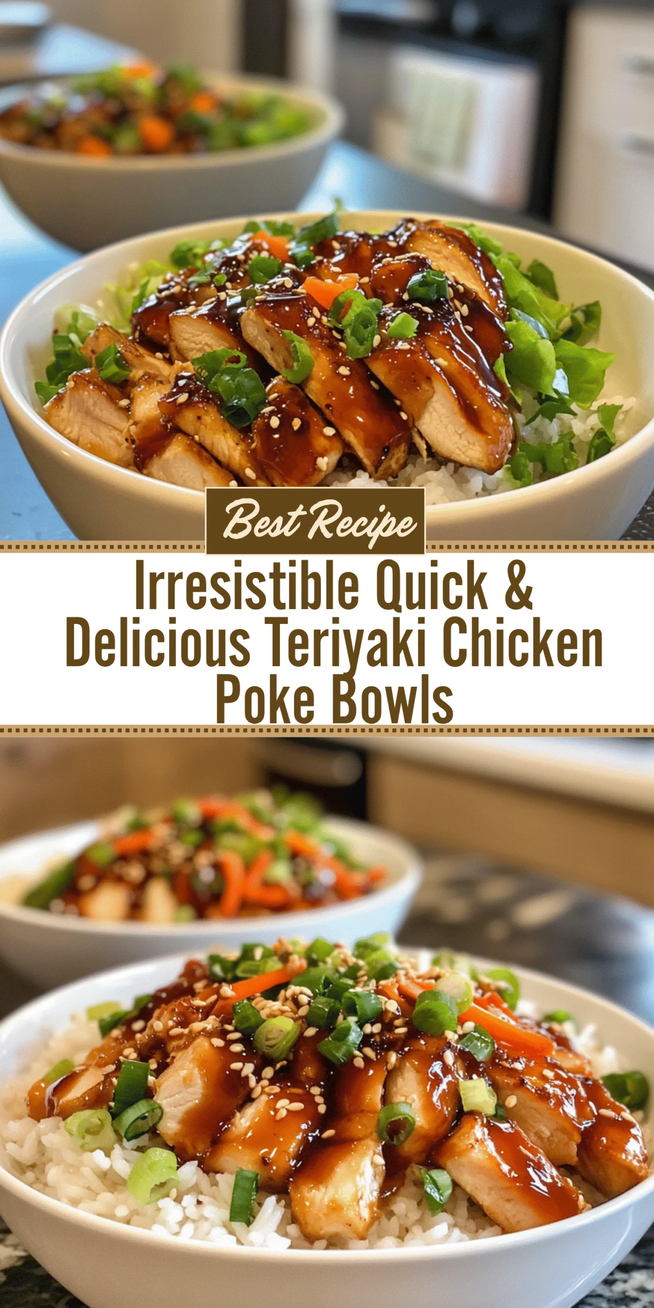 Irresistible Quick & Delicious Teriyaki Chicken Poke Bowls
