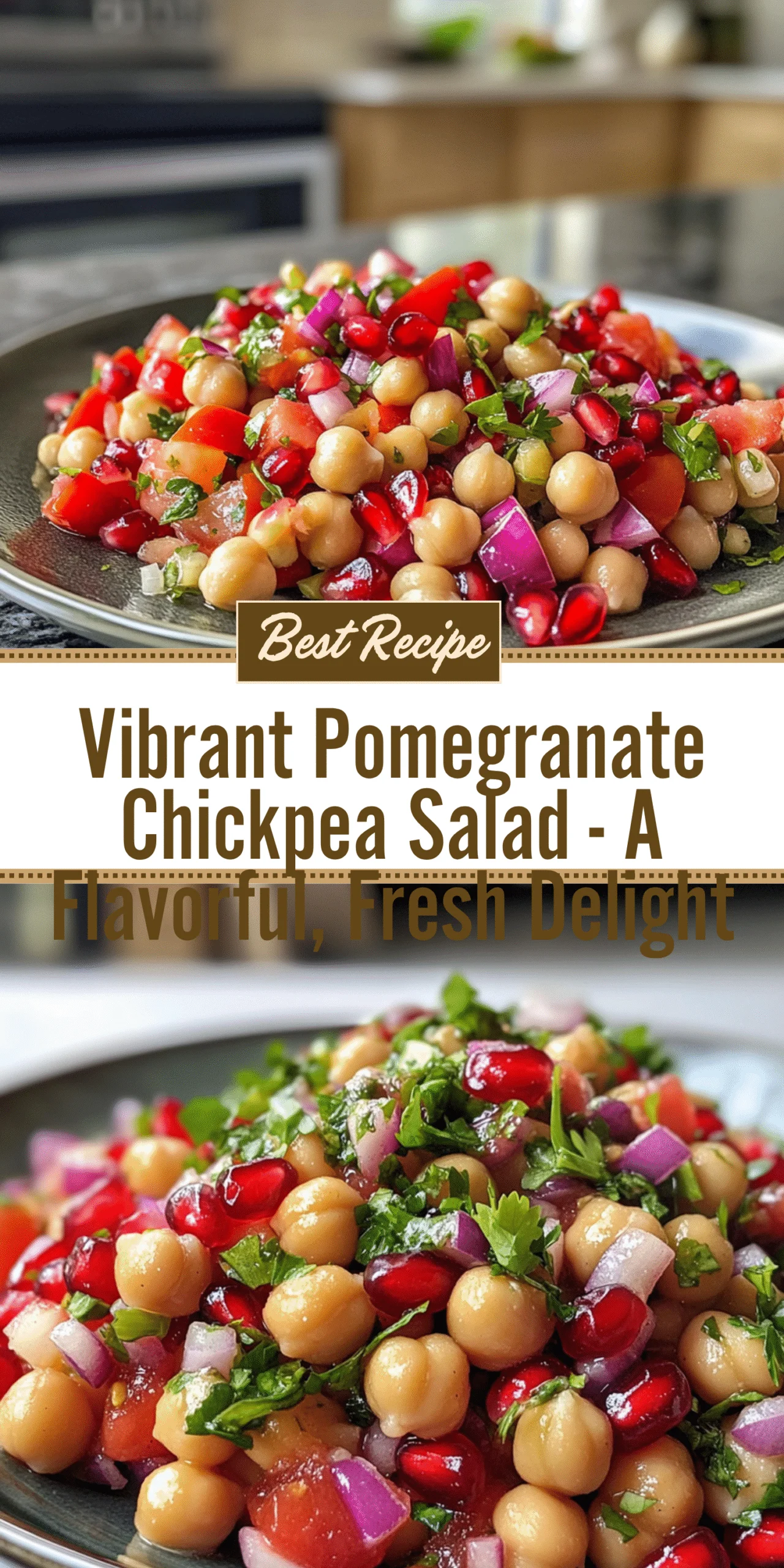 Vibrant Pomegranate Chickpea Salad - A Flavorful, Fresh Delight