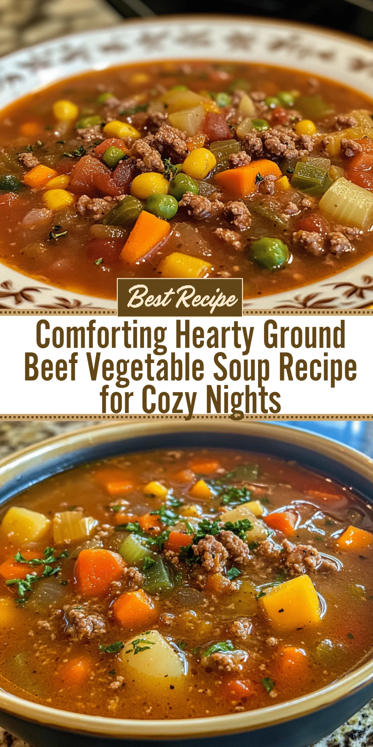 Comforting Hearty Ground Beef Vegetable Soup Recipe for Cozy Nights