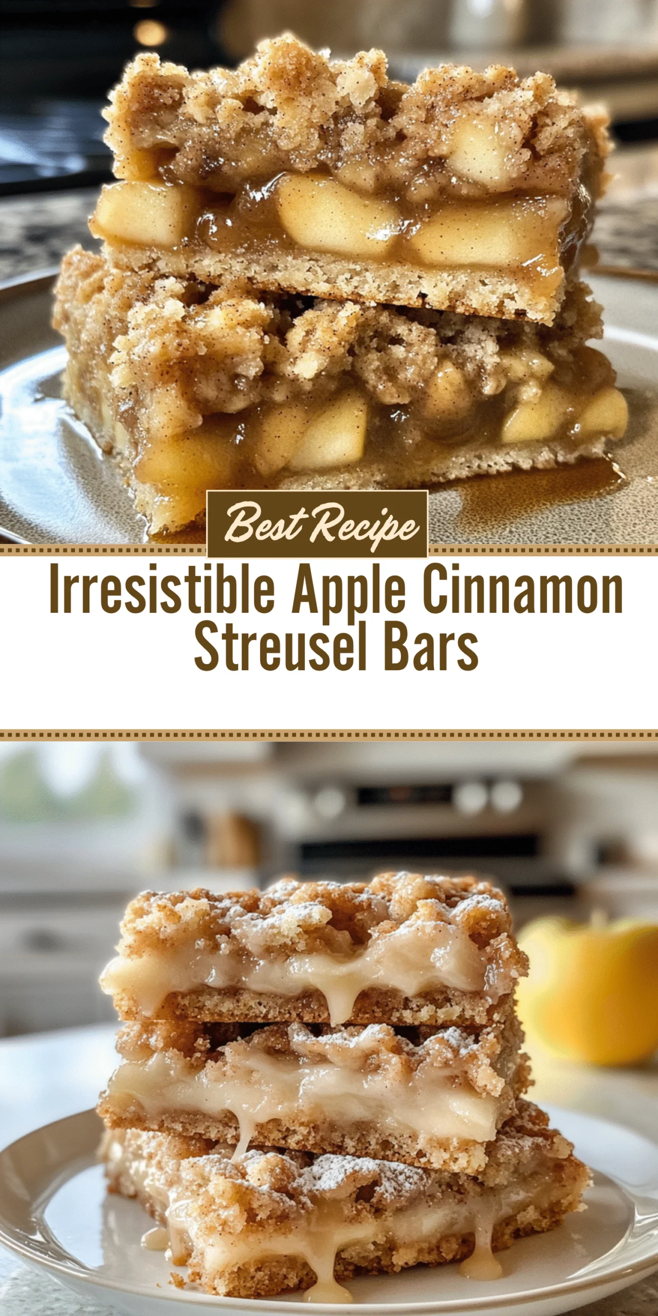 Irresistible Apple Cinnamon Streusel Bars