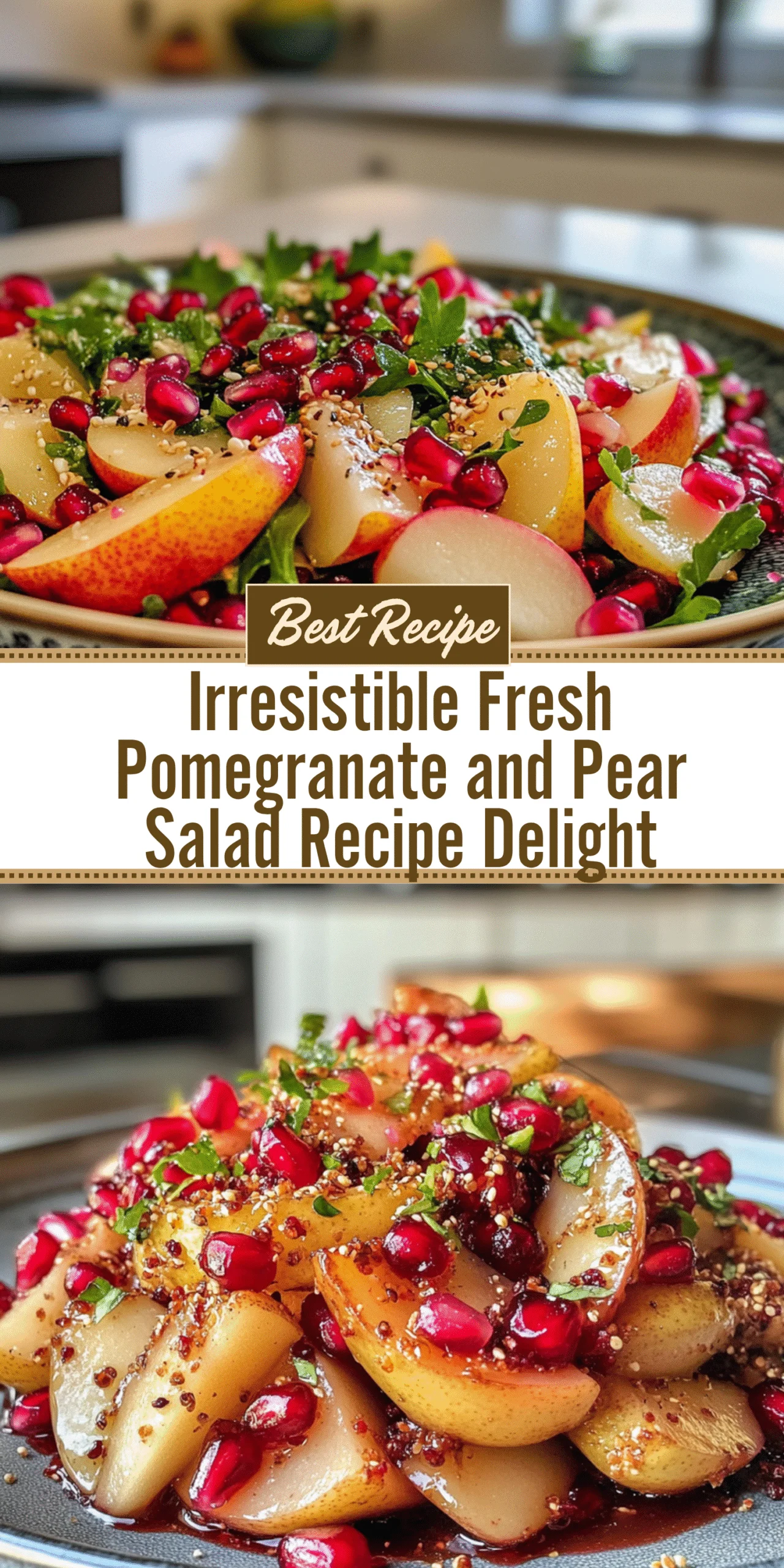 Irresistible Fresh Pomegranate and Pear Salad Recipe Delight
