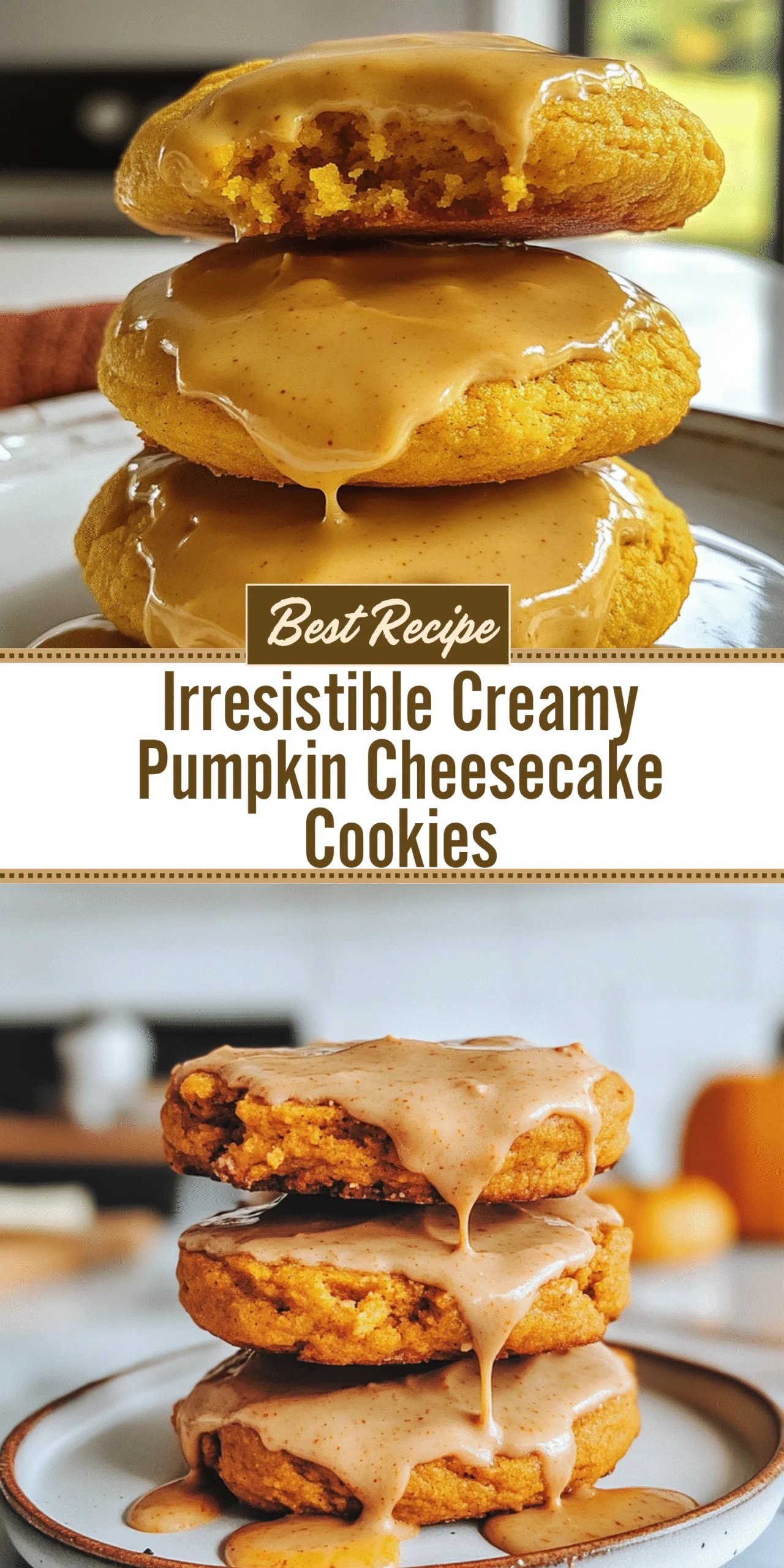 Irresistible Creamy Pumpkin Cheesecake Cookies