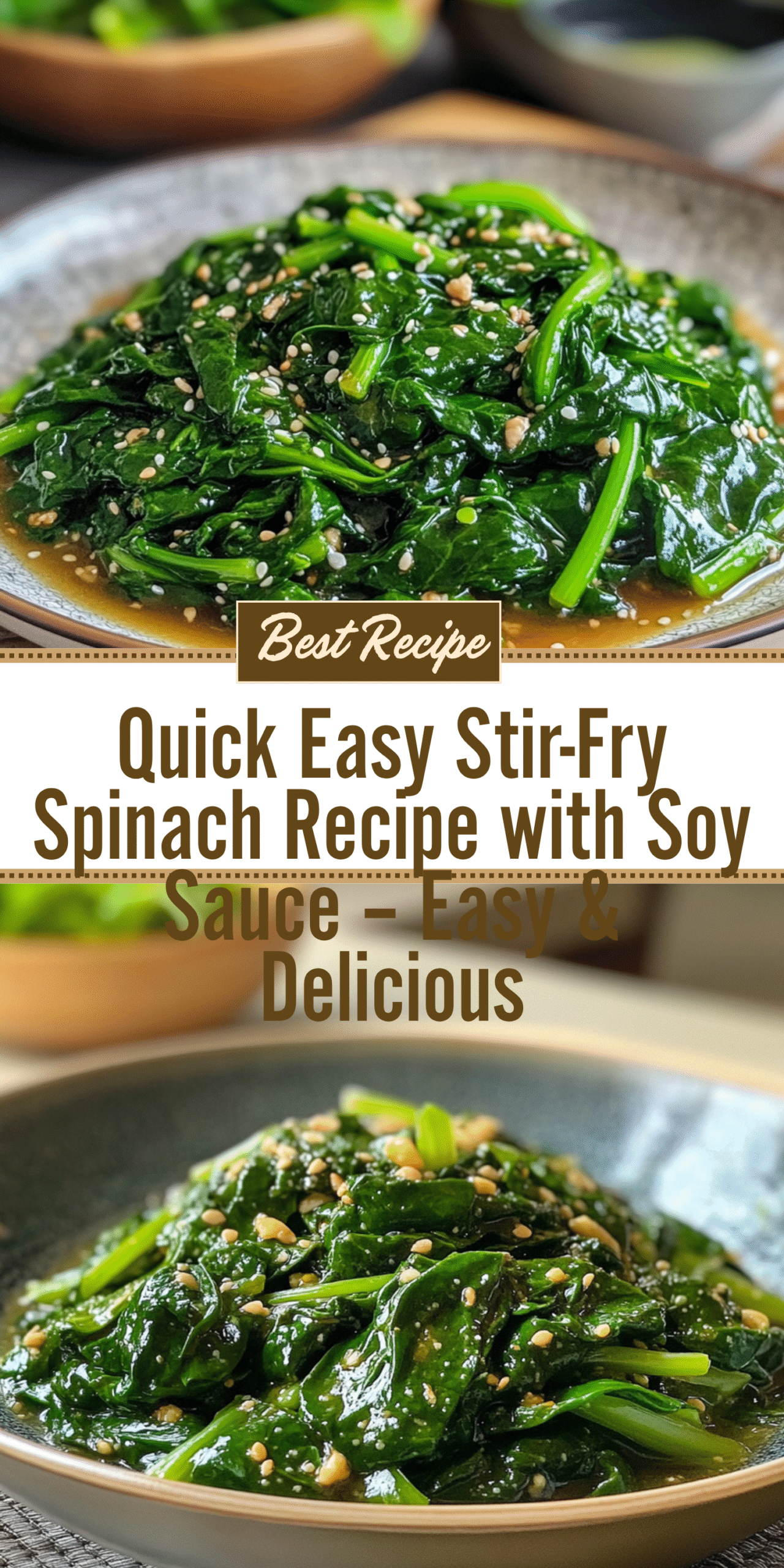 Quick Easy Stir-Fry Spinach Recipe with Soy Sauce – Easy & Delicious