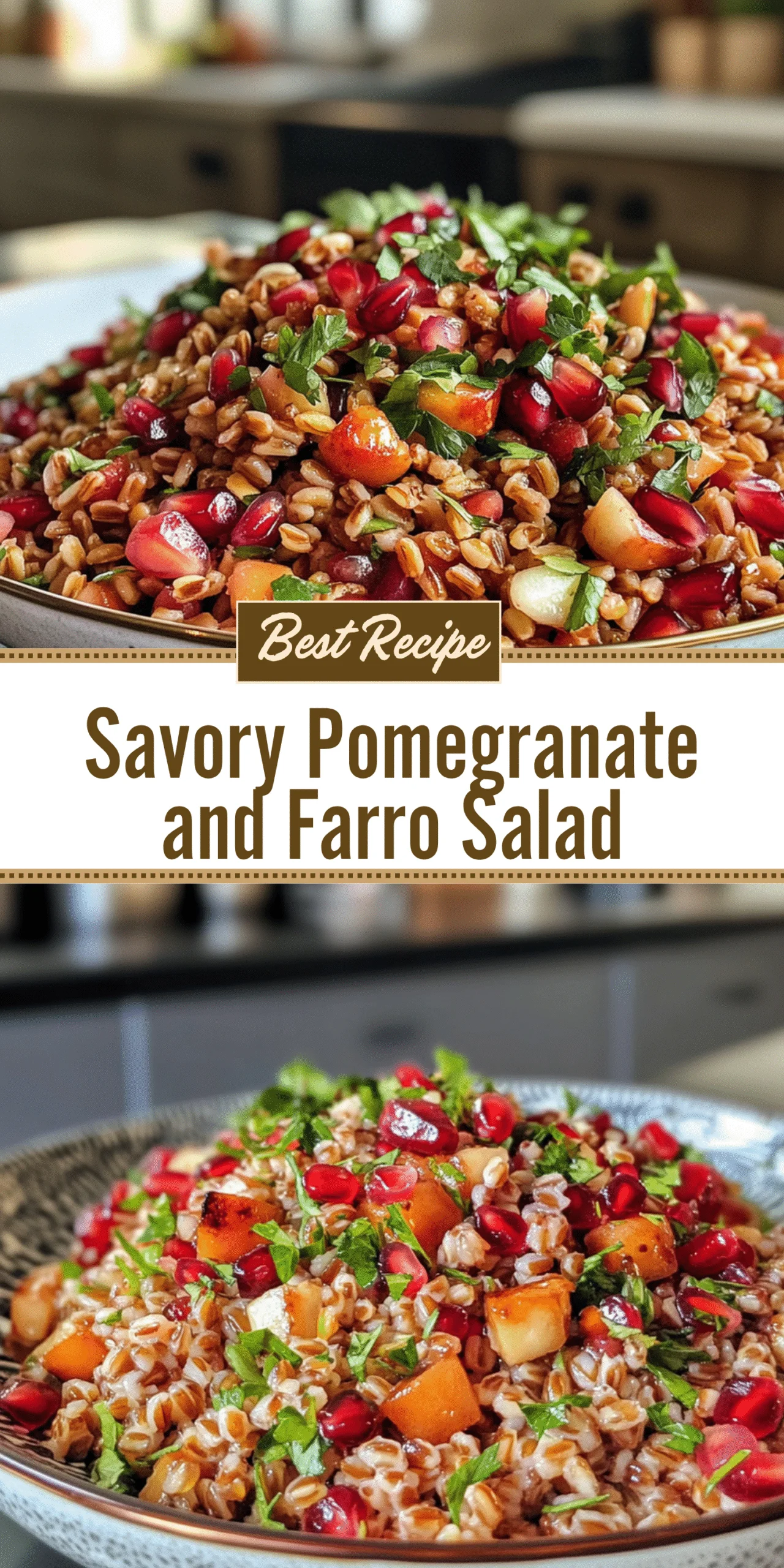 Savory Pomegranate and Farro Salad