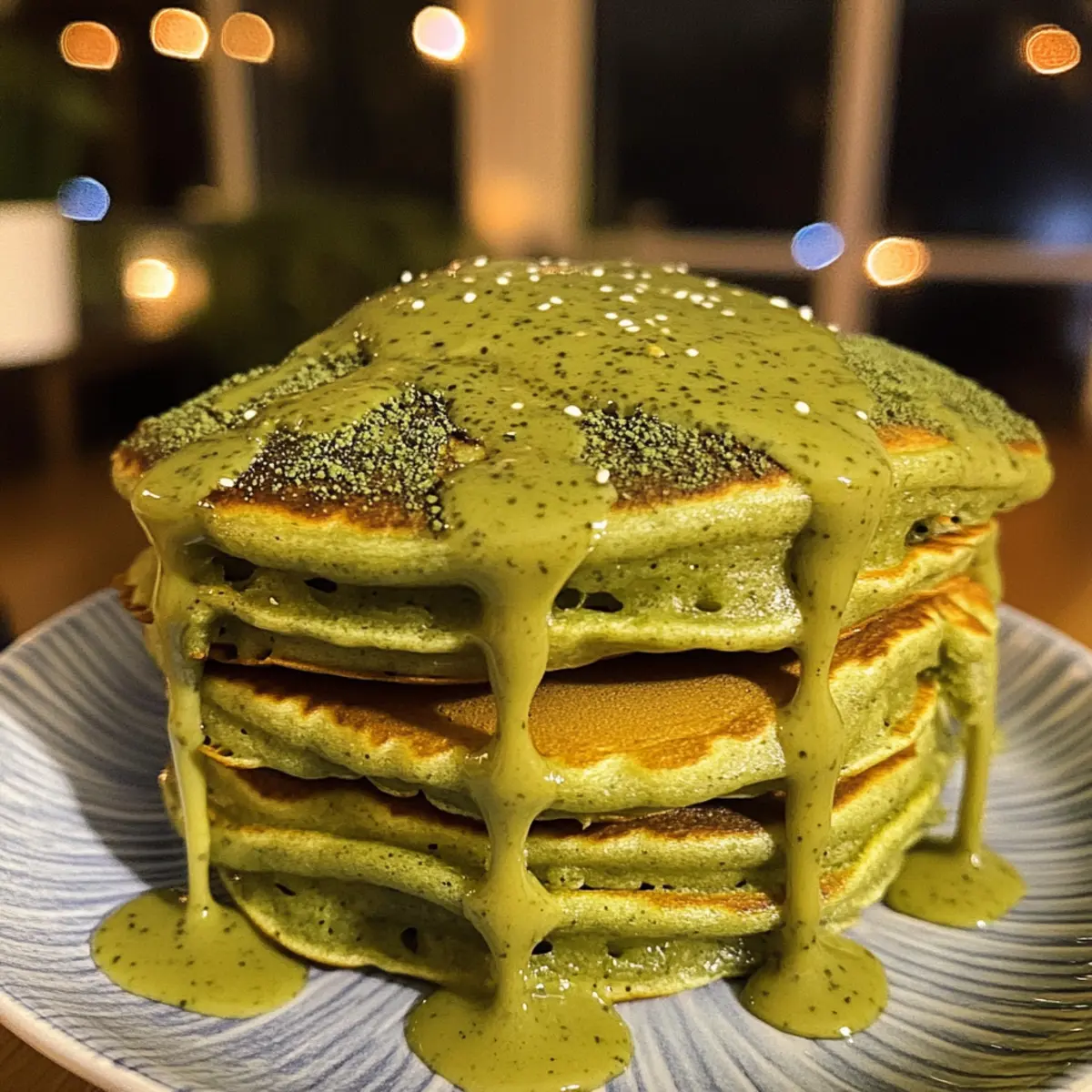 Delicious Fluffy Matcha-Inspired Pancakes