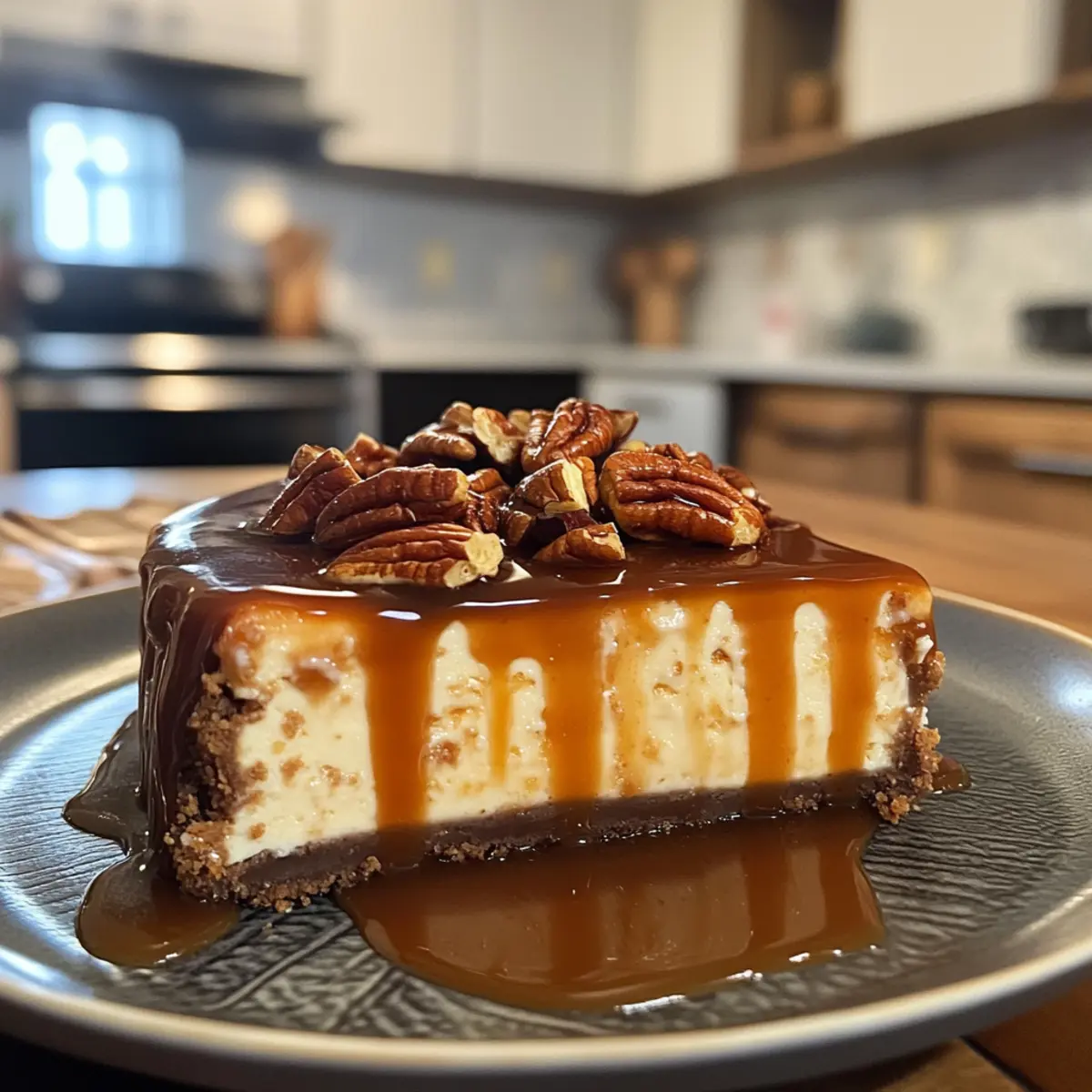 Indulgent Caramel Pecan Cheesecake