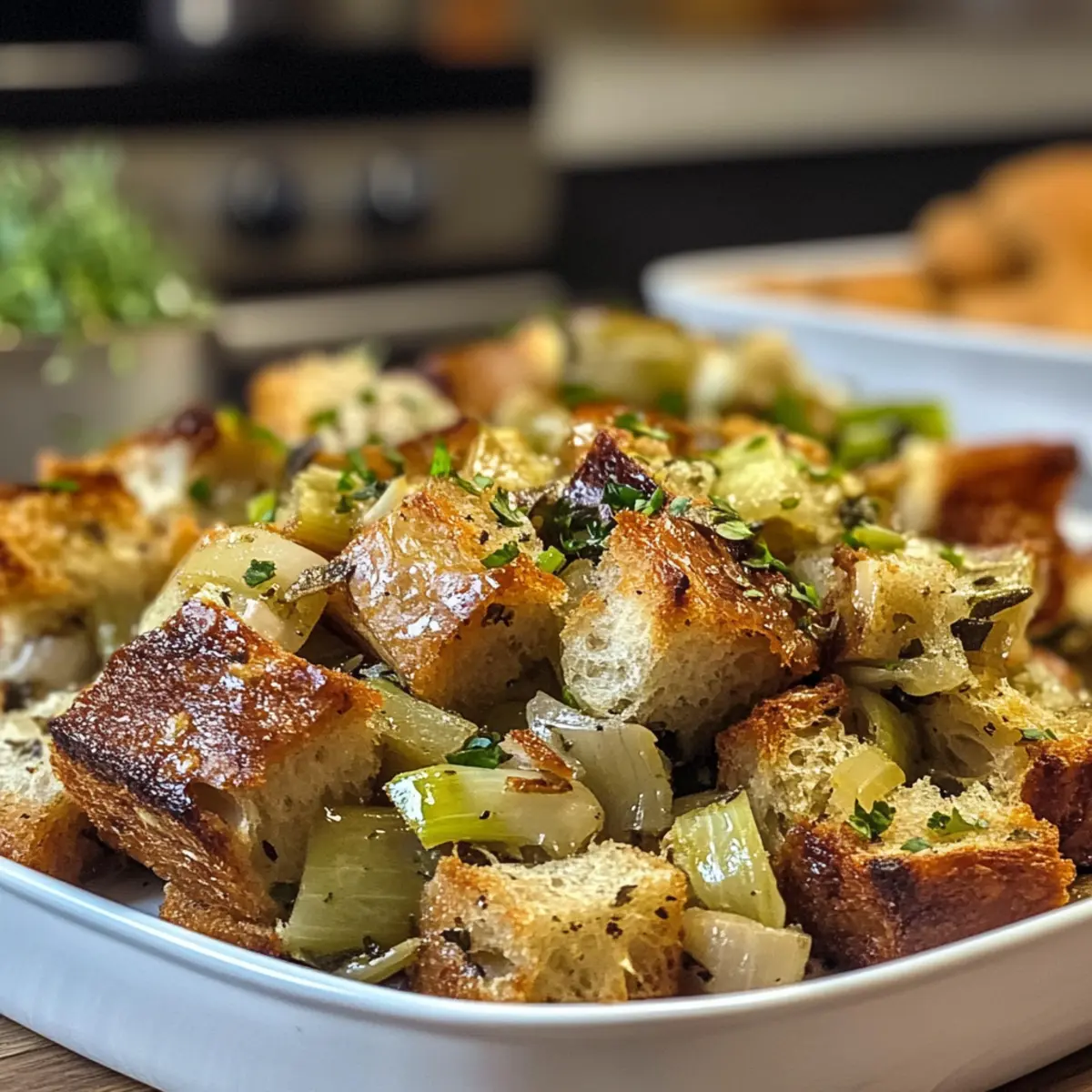 Irresistible Sourdough and Leek Stuffing