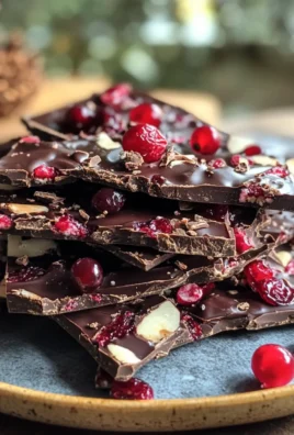 Irresistible Festive Cranberry Chocolate Bark