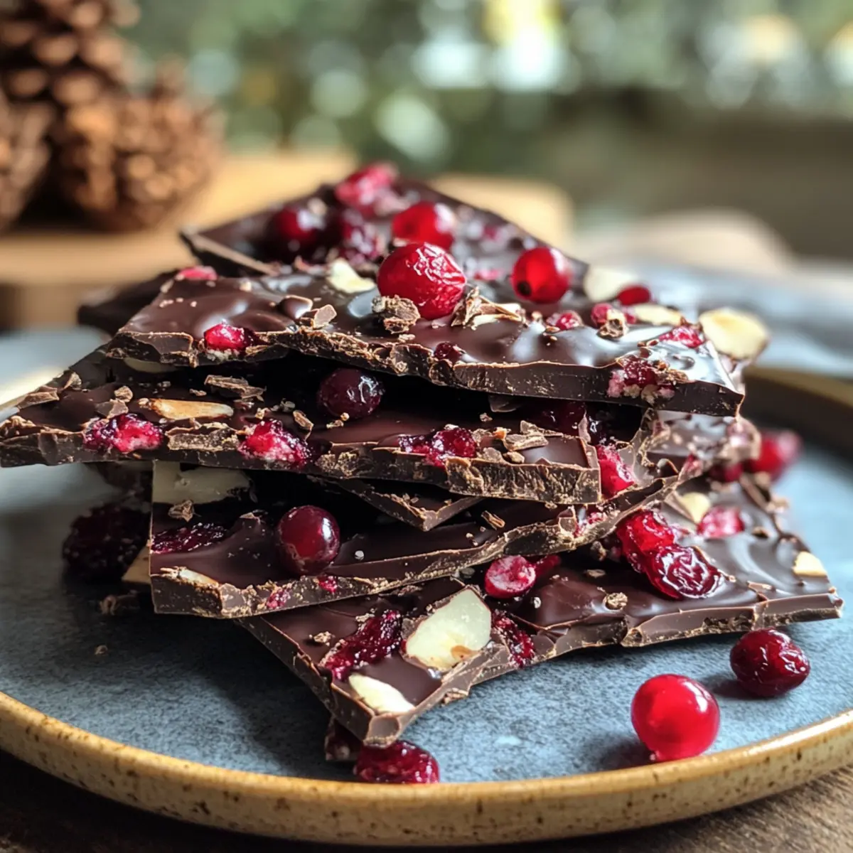Irresistible Festive Cranberry Chocolate Bark