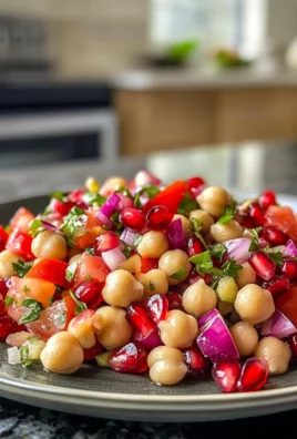 Vibrant Pomegranate Chickpea Salad - A Flavorful, Fresh Delight