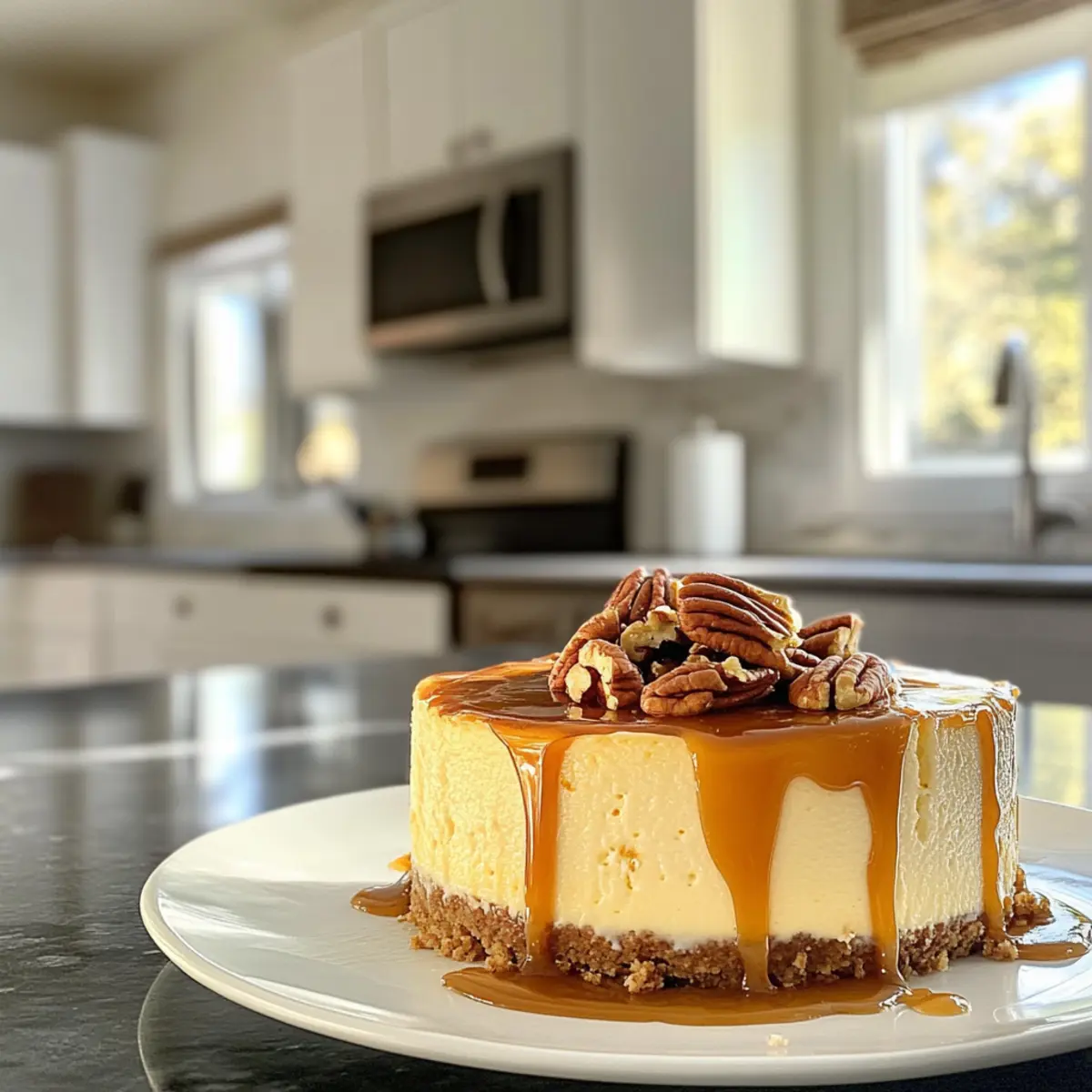 Indulge in Decadent Caramel Pecan Cheesecake