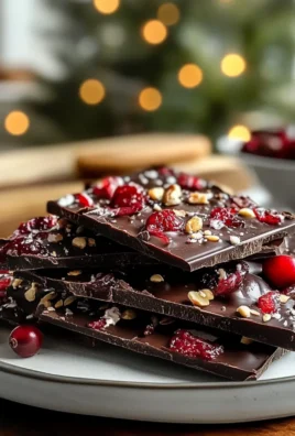 Irresistible Festive Cranberry Chocolate Bark