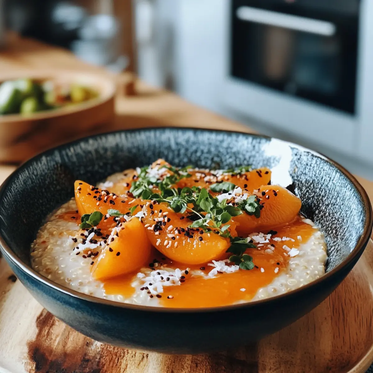 Creamy Cozy Roasted Persimmon and Coconut Quinoa Porridge