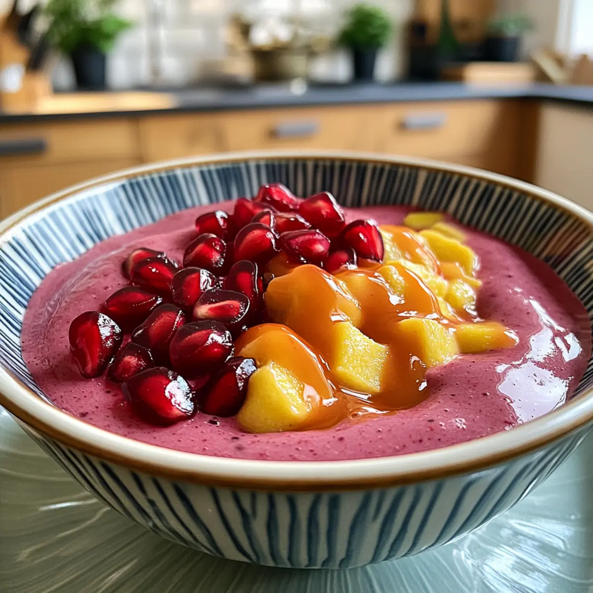 Refreshing Delightful Pomegranate Smoothie Bowl Recipe for Mornings