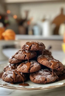 Irresistible Rich Pumpkin Chocolate Crinkle Cookies