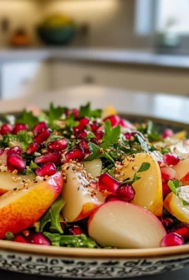 Irresistible Fresh Pomegranate and Pear Salad Recipe Delight