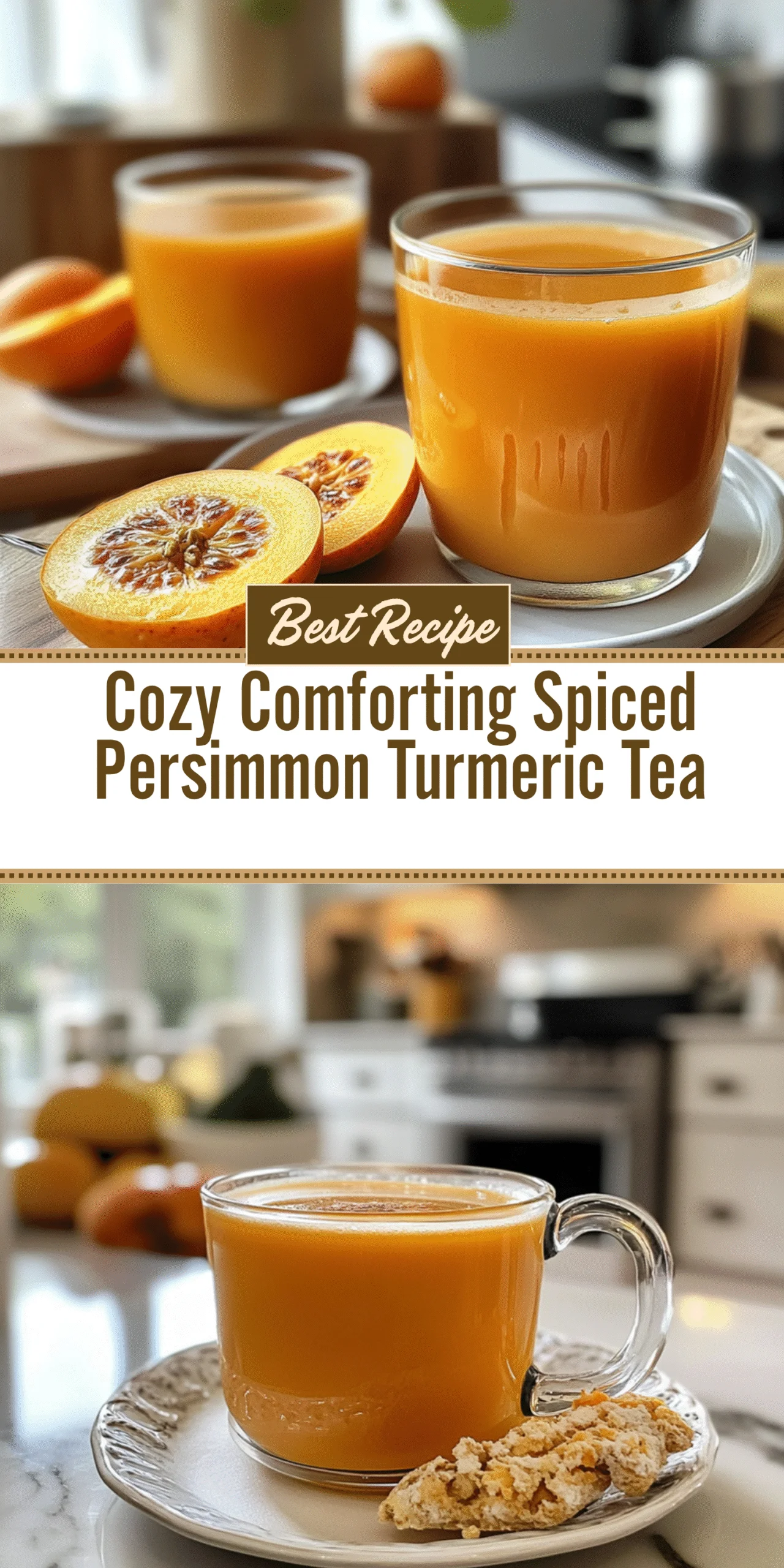 Cozy Comforting Spiced Persimmon Turmeric Tea