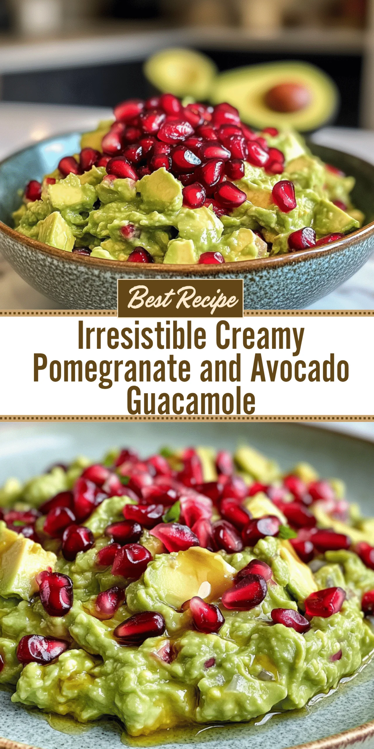 Irresistible Creamy Pomegranate and Avocado Guacamole