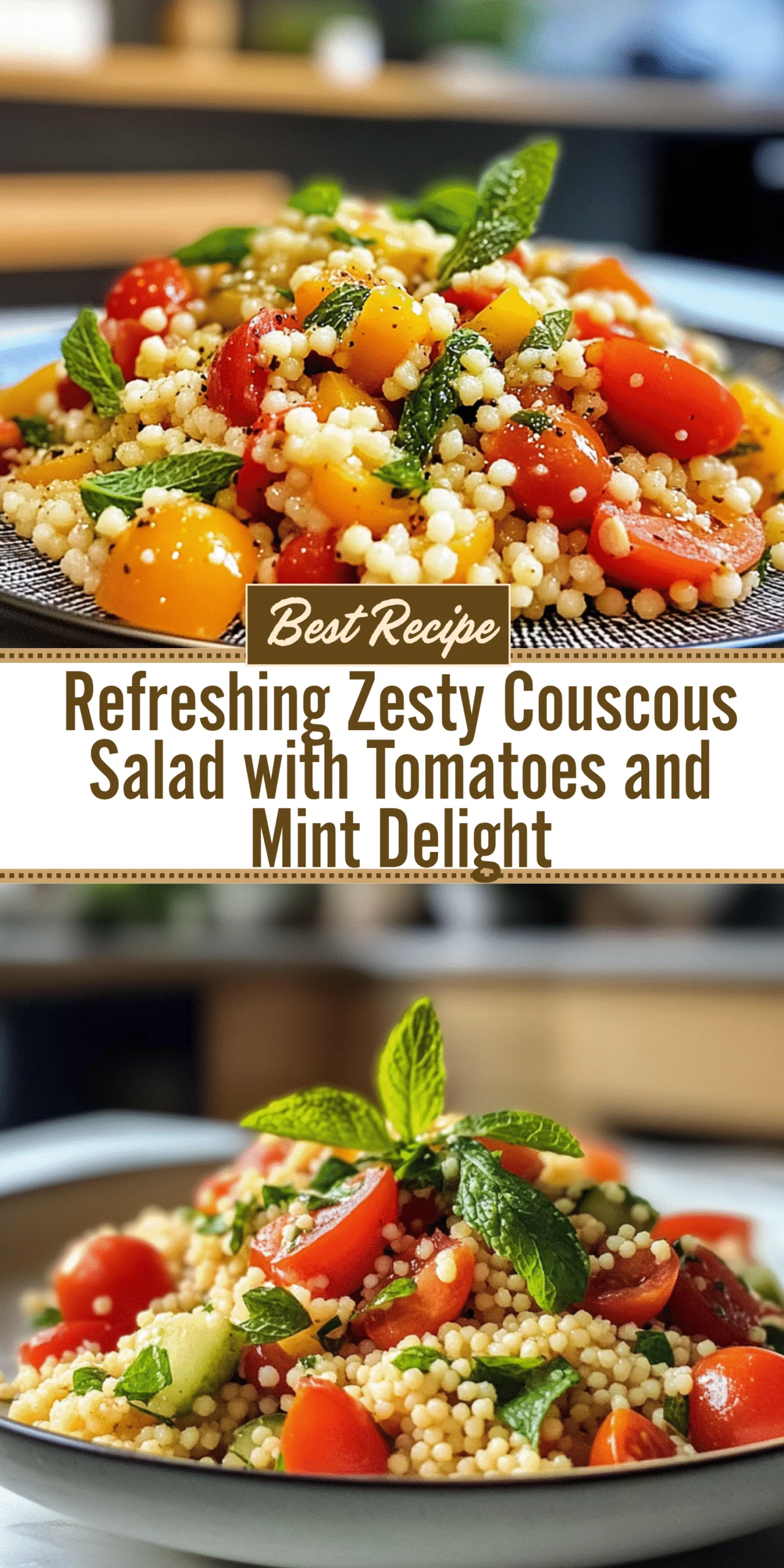 Refreshing Zesty Couscous Salad with Tomatoes and Mint Delight