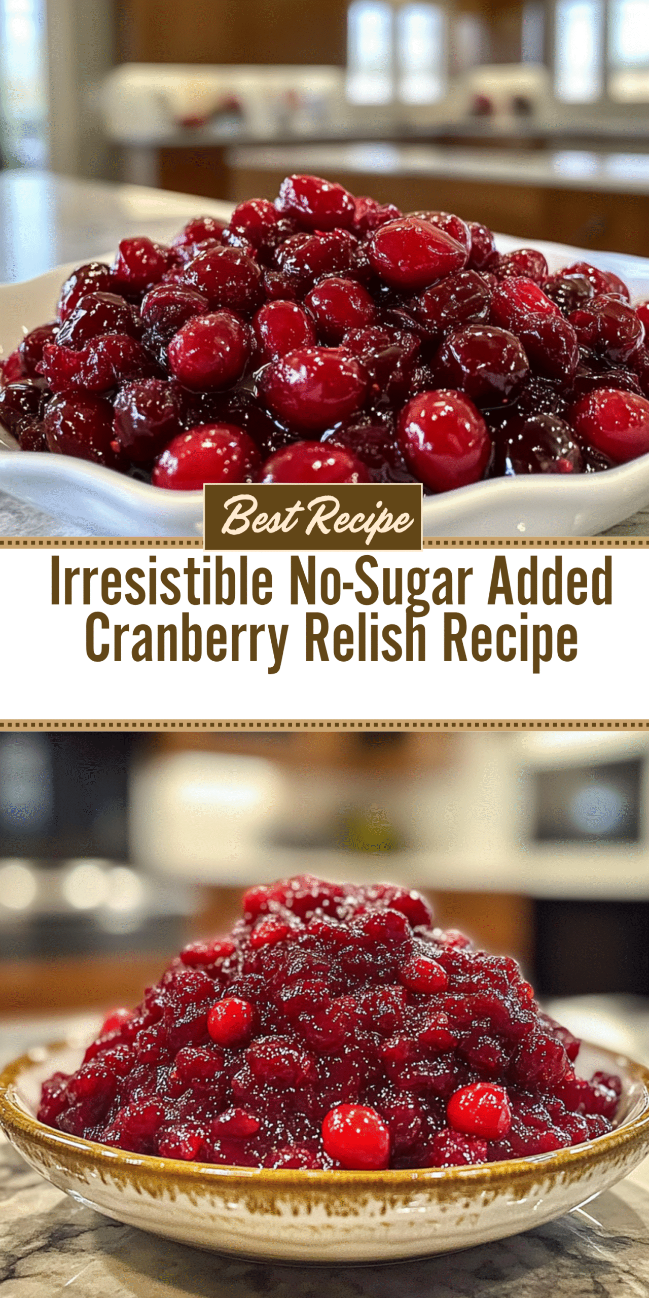 Irresistible No-Sugar Added Cranberry Relish Recipe
