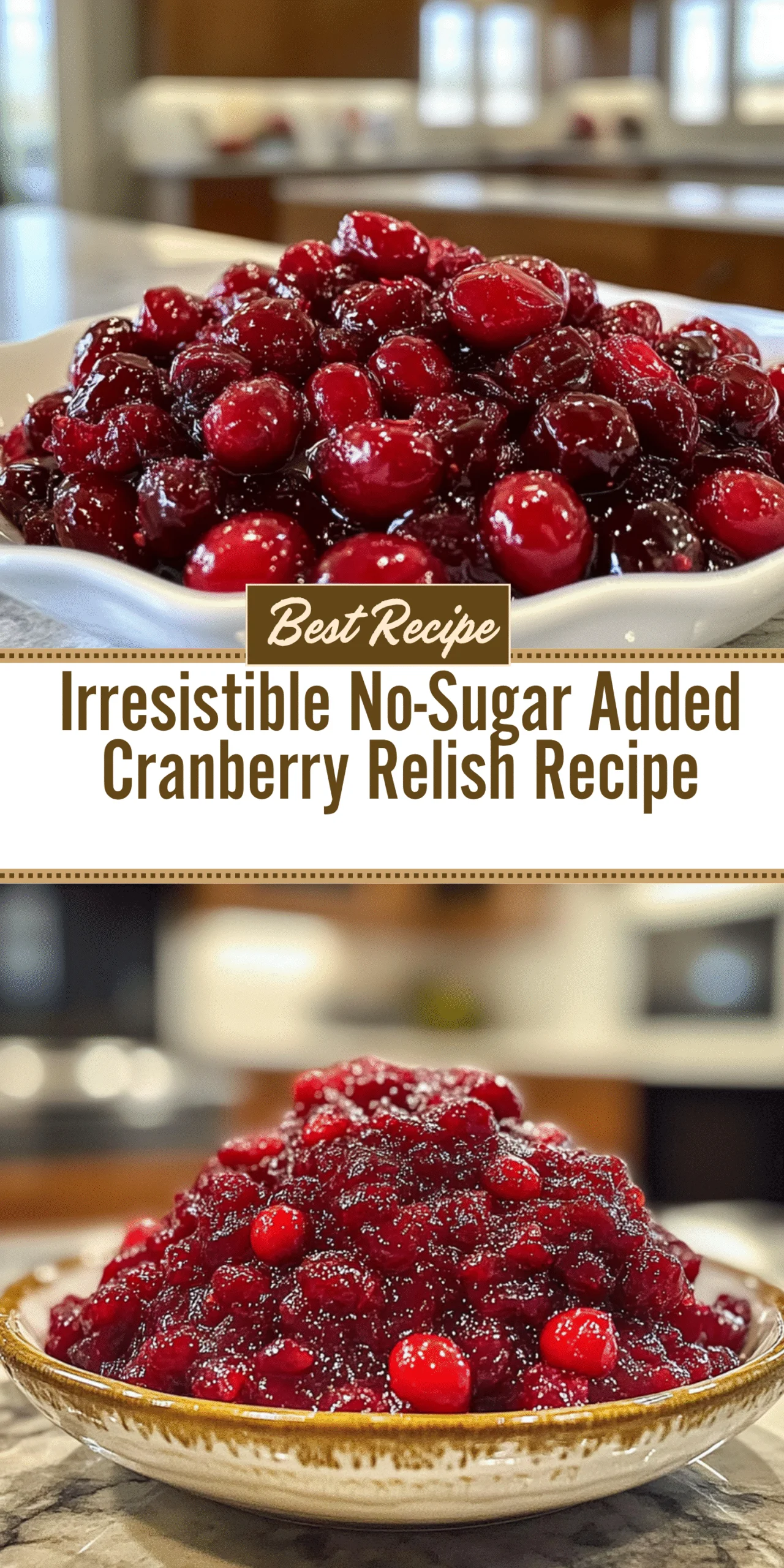 Irresistible No-Sugar Added Cranberry Relish Recipe