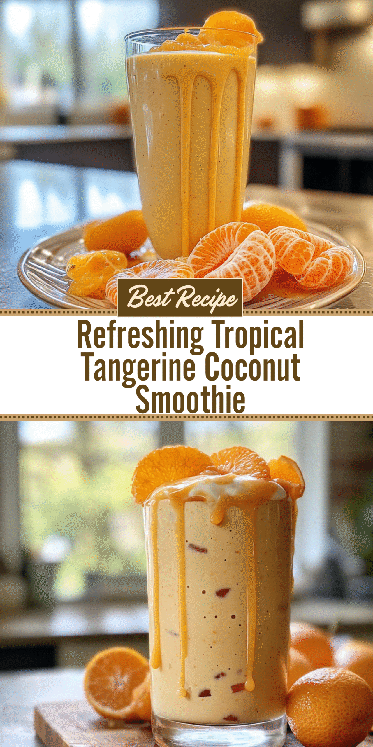 Refreshing Tropical Tangerine Coconut Smoothie