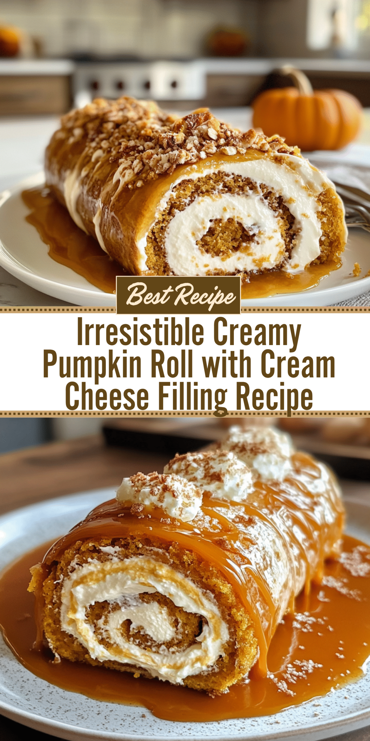 Irresistible Creamy Pumpkin Roll with Cream Cheese Filling Recipe