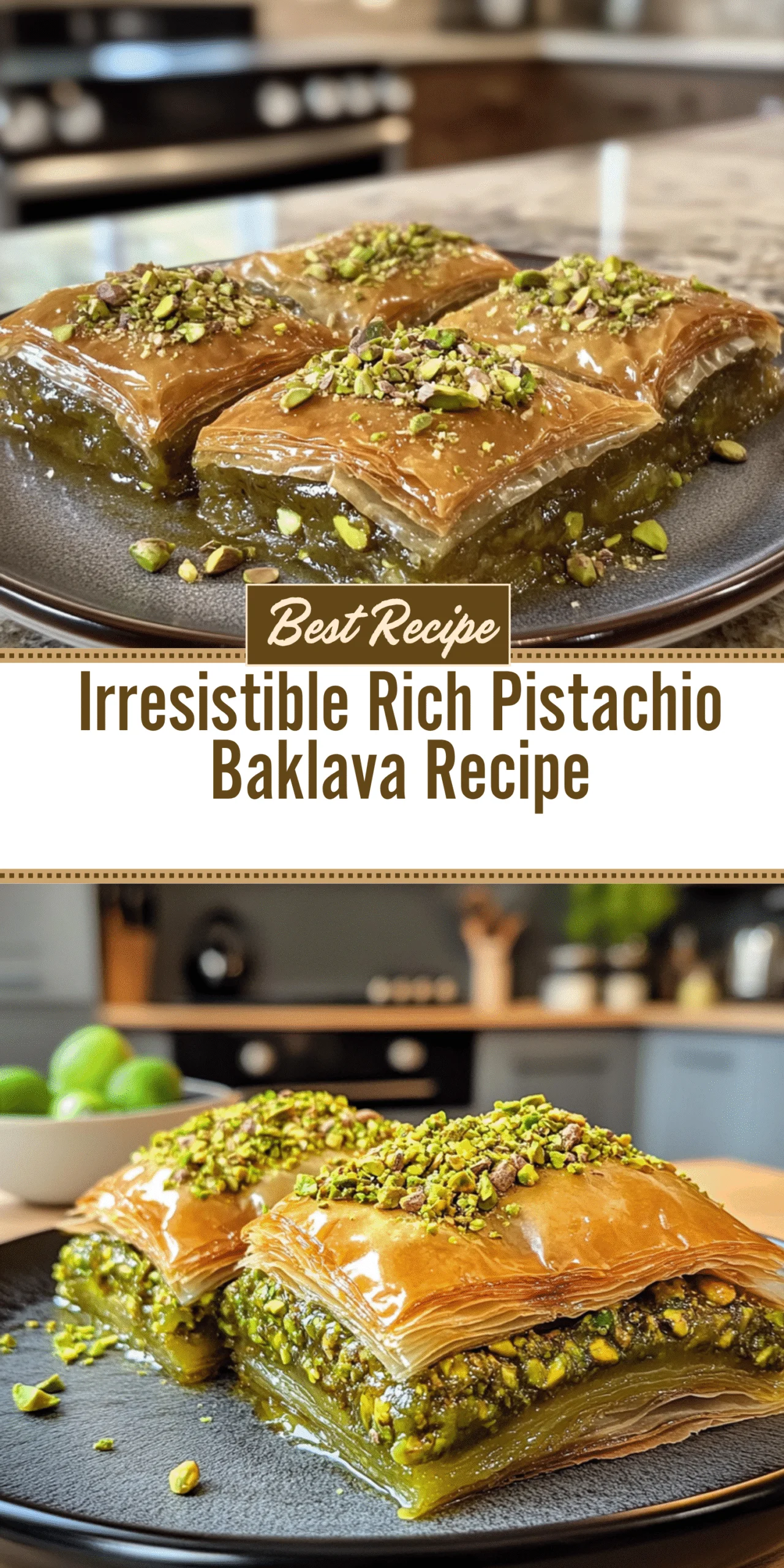 Irresistible Rich Pistachio Baklava Recipe