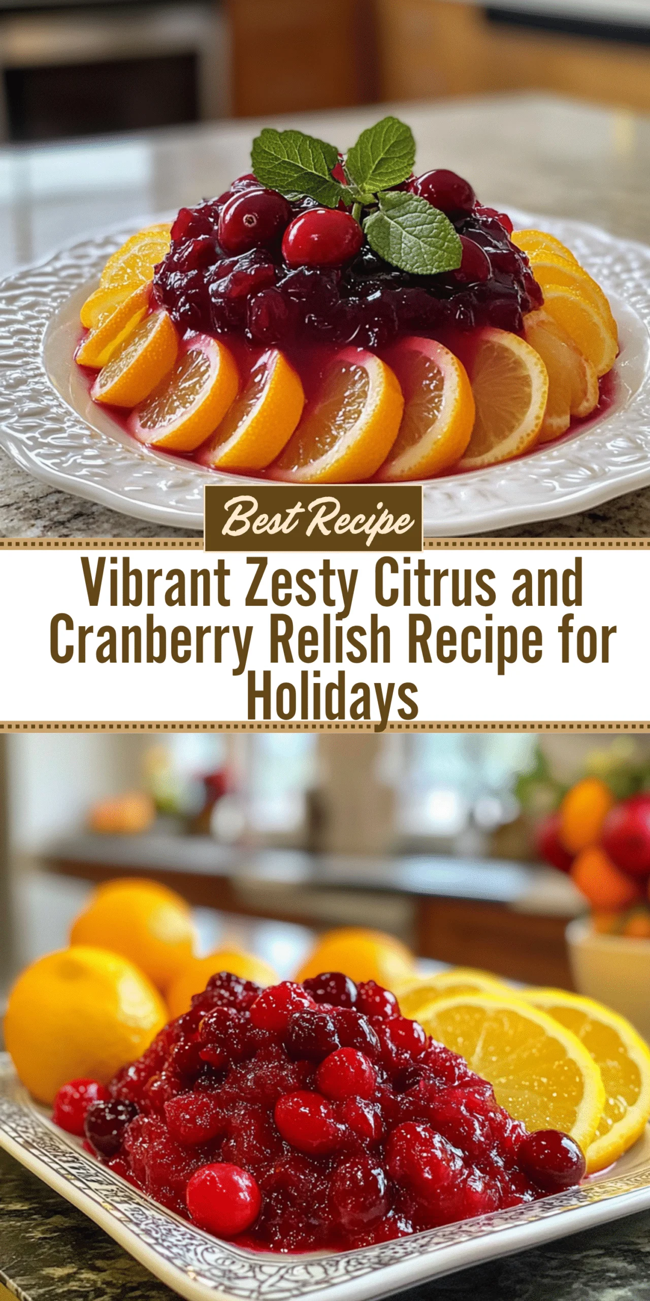 Vibrant Zesty Citrus and Cranberry Relish Recipe for Holidays
