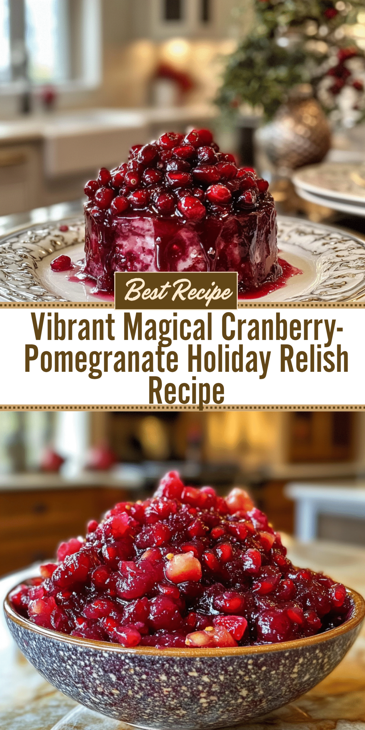 Vibrant Magical Cranberry-Pomegranate Holiday Relish Recipe