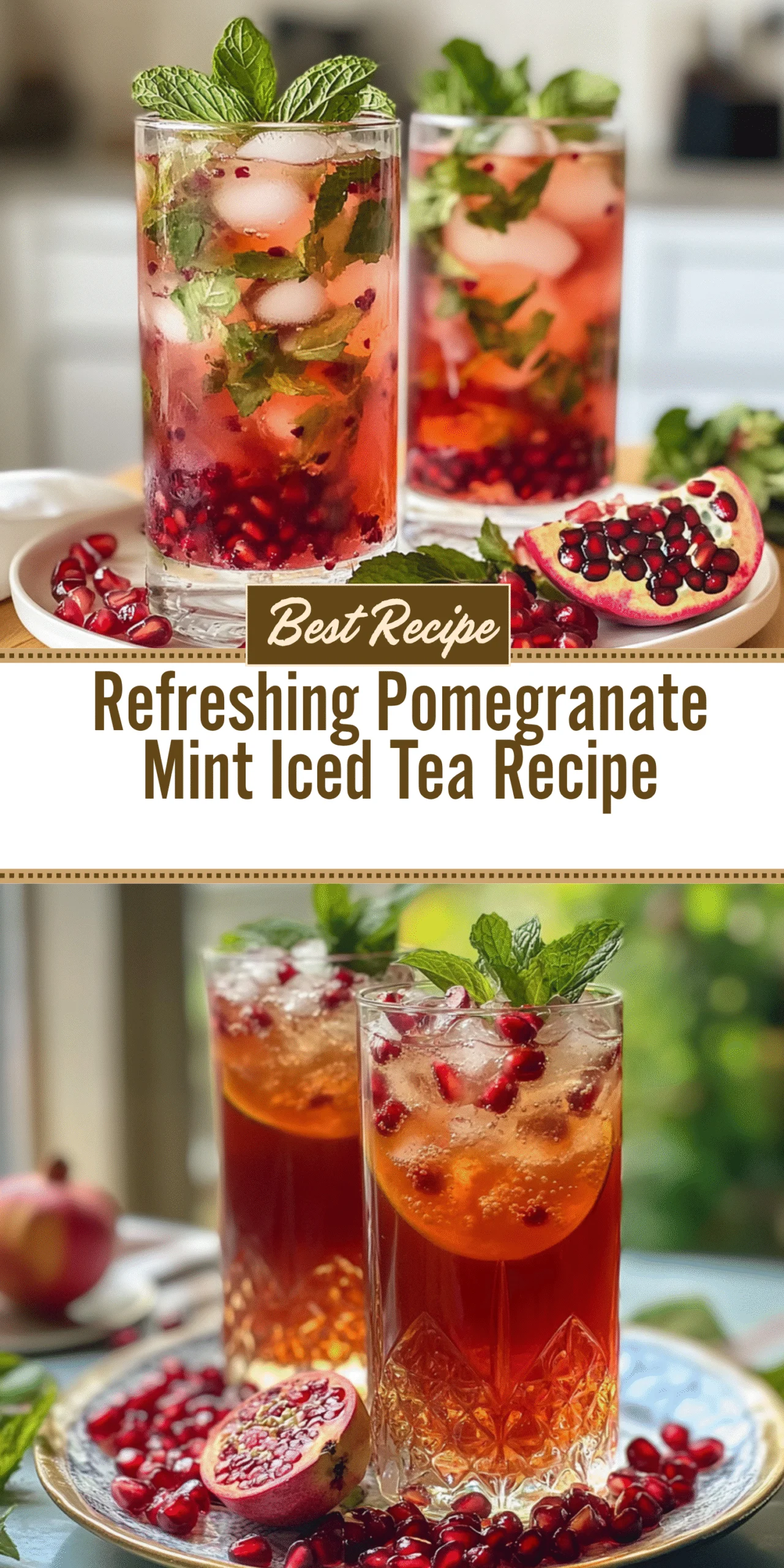 Refreshing Pomegranate Mint Iced Tea Recipe