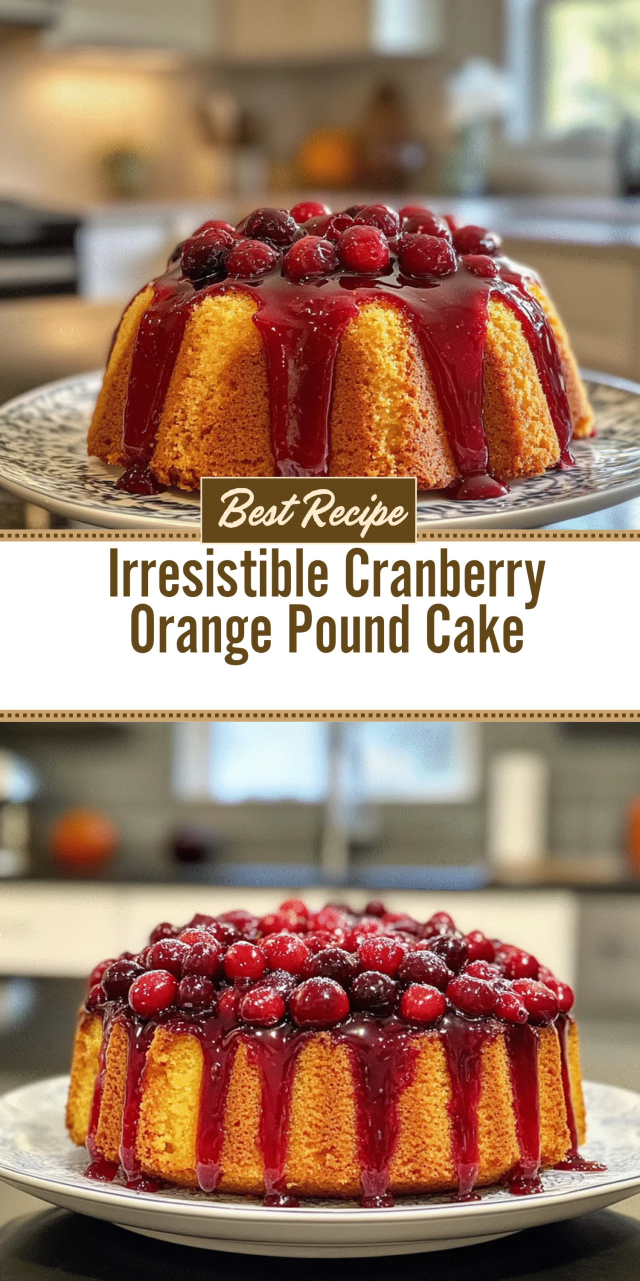 Irresistible Cranberry Orange Pound Cake