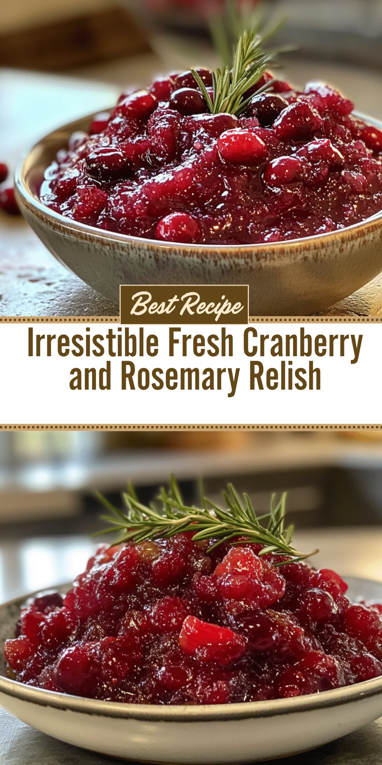 Irresistible Fresh Cranberry and Rosemary Relish