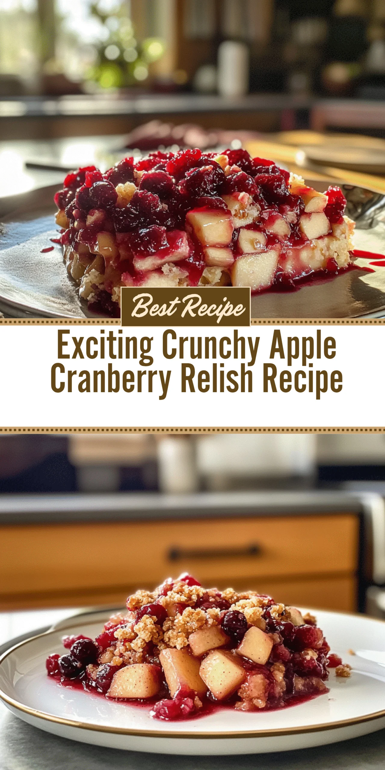 Exciting Crunchy Apple Cranberry Relish Recipe