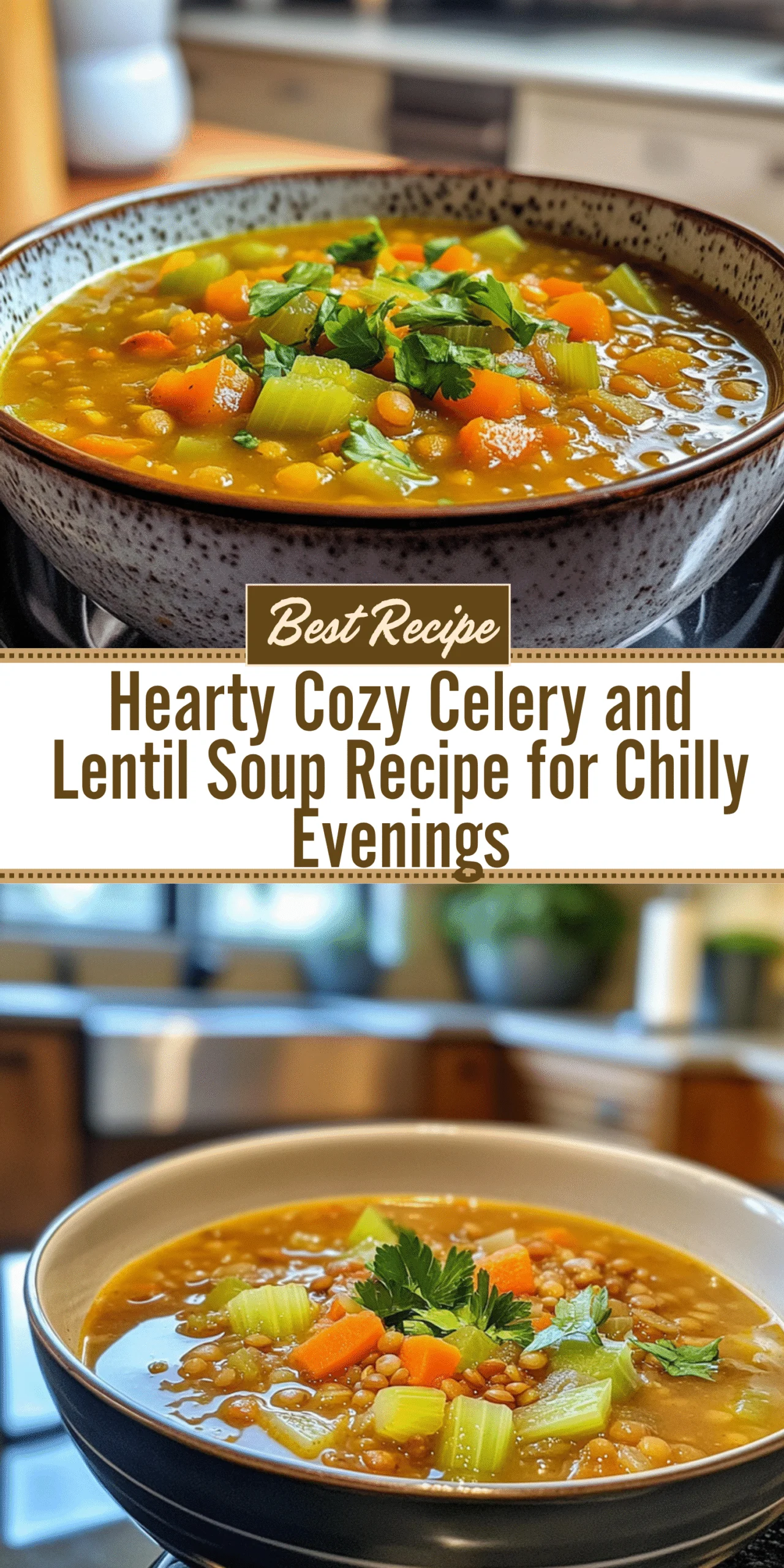 Hearty Cozy Celery and Lentil Soup Recipe for Chilly Evenings