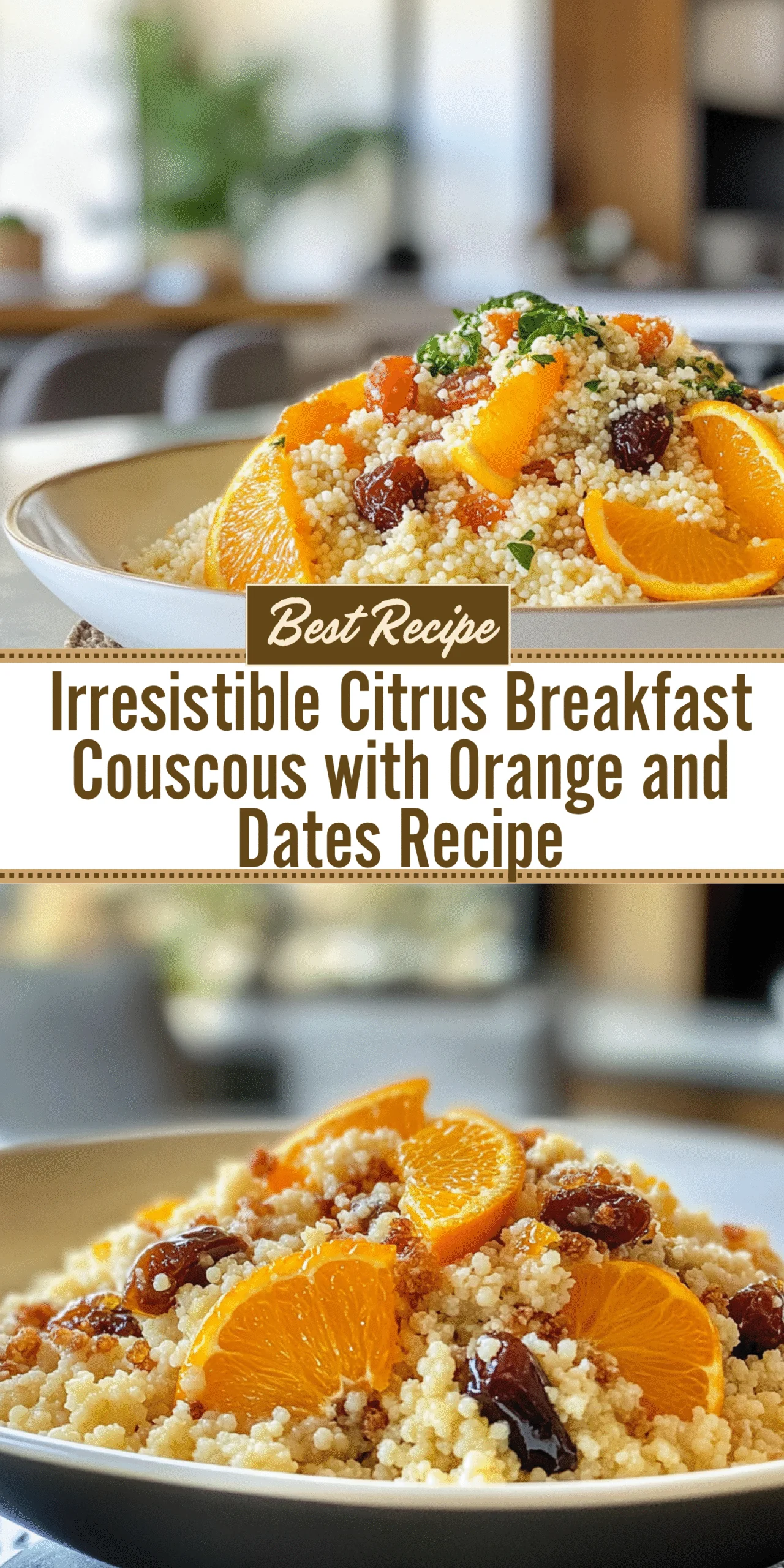 Irresistible Citrus Breakfast Couscous with Orange and Dates Recipe