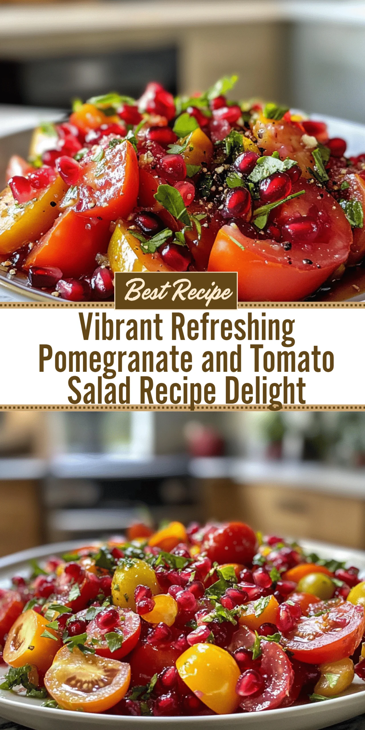 Vibrant Refreshing Pomegranate and Tomato Salad Recipe Delight