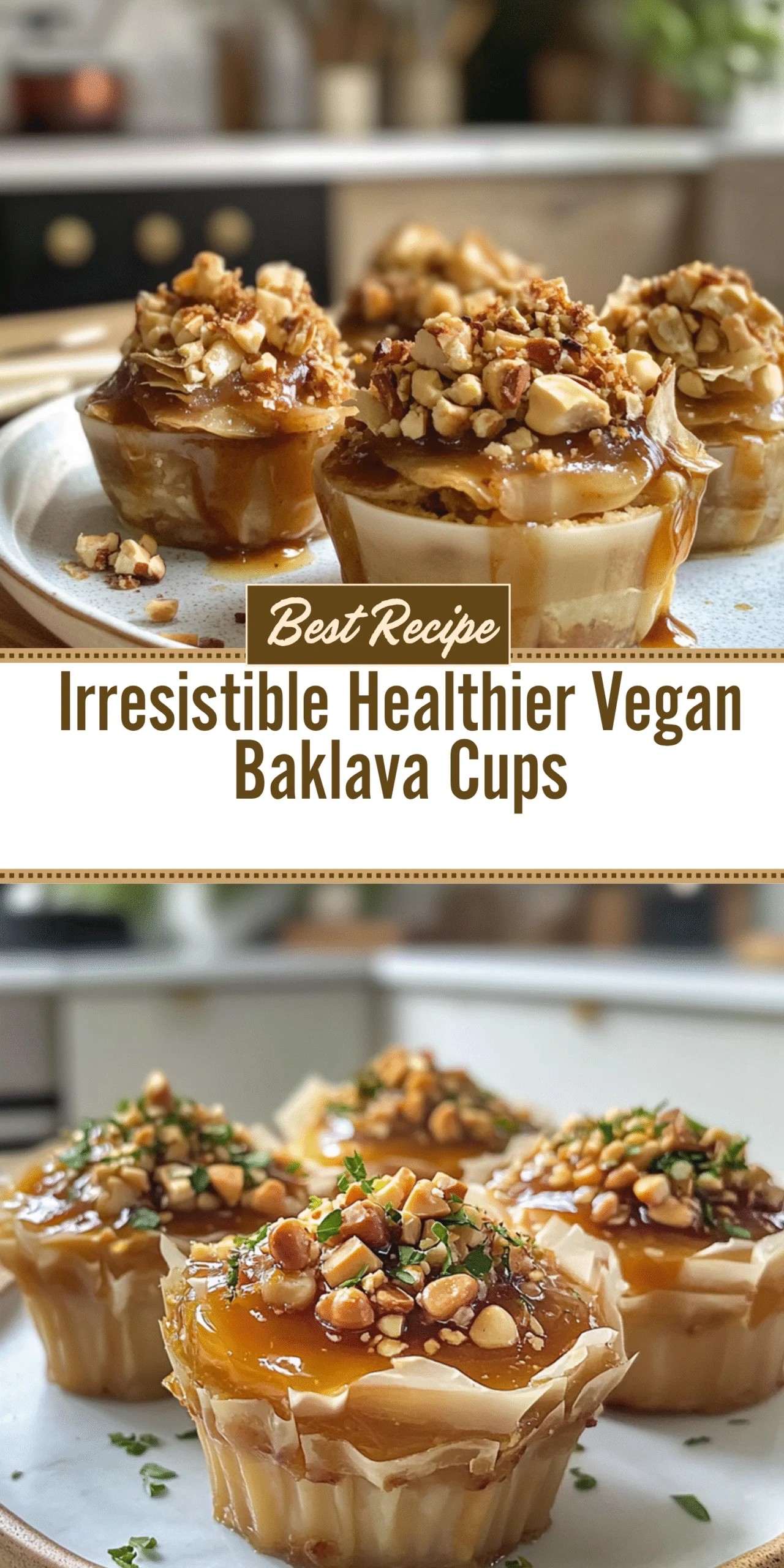 Irresistible Healthier Vegan Baklava Cups