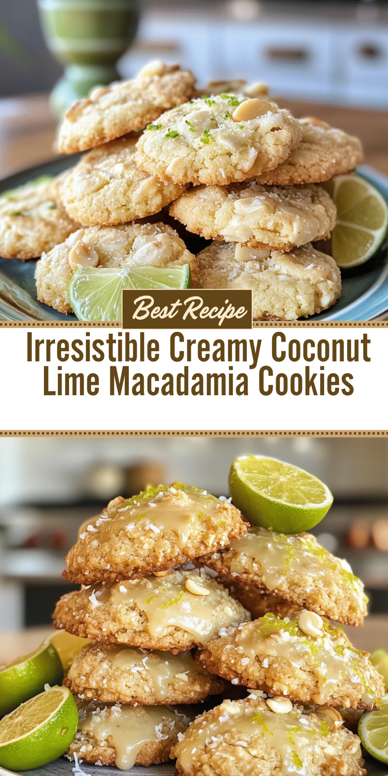 Irresistible Creamy Coconut Lime Macadamia Cookies
